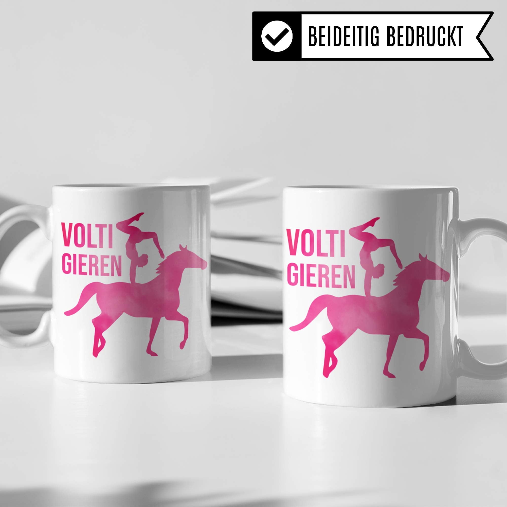 Pagma Druck Voltigieren Geschenk - Voti Tasse Mädchen Voltigiererin - Kaffeetasse Pferde Turnen Geschenkidee Reiten Voltigierpferd Becher