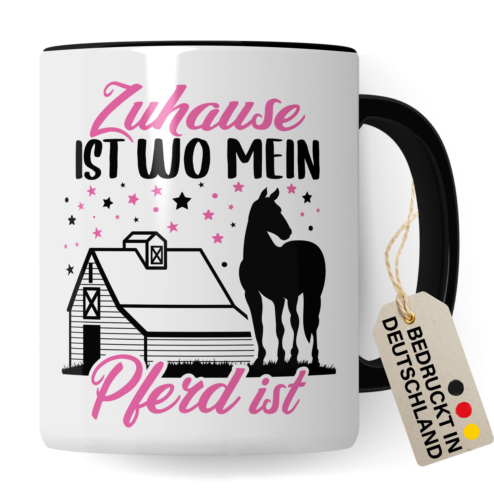 Pferd Tasse Zuhause Stall Pferde Kaffeetasse Reiterin Kaffee-Becher Reiten bester Freund Vierbeiner Teetasse Pferdemädchen Stallmädchen Pferdeliebhaber Geschenk Geschenkidee Reiter