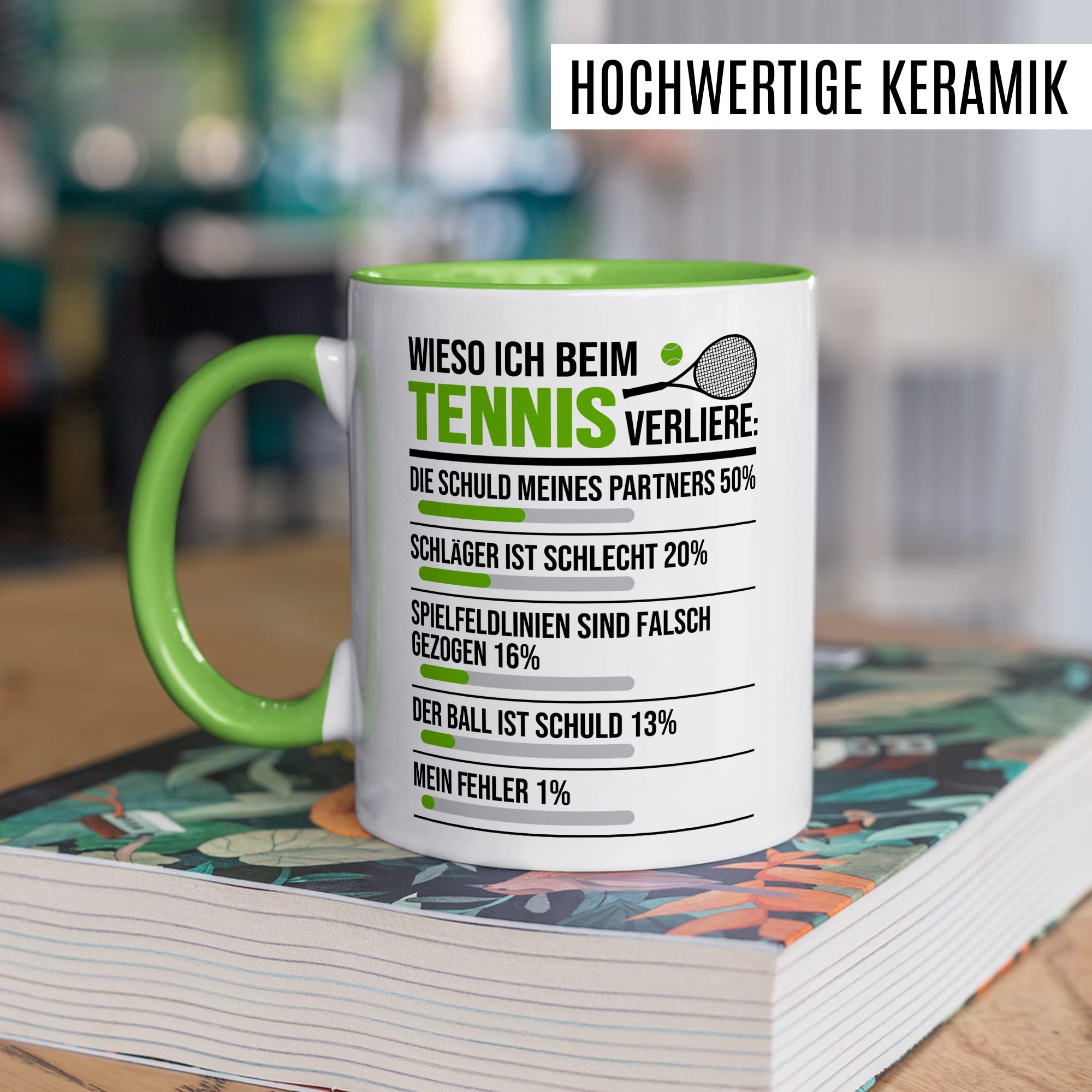 Tennis Tasse, Wieso Ich beim Tennis verliere Tennis-Spruch, Geschenk Tennisspieler Tennis-Spielerin, Tennisprofi Tennisliebhaber, Geschenkidee Kaffeetasse Kollegen Spielpartner