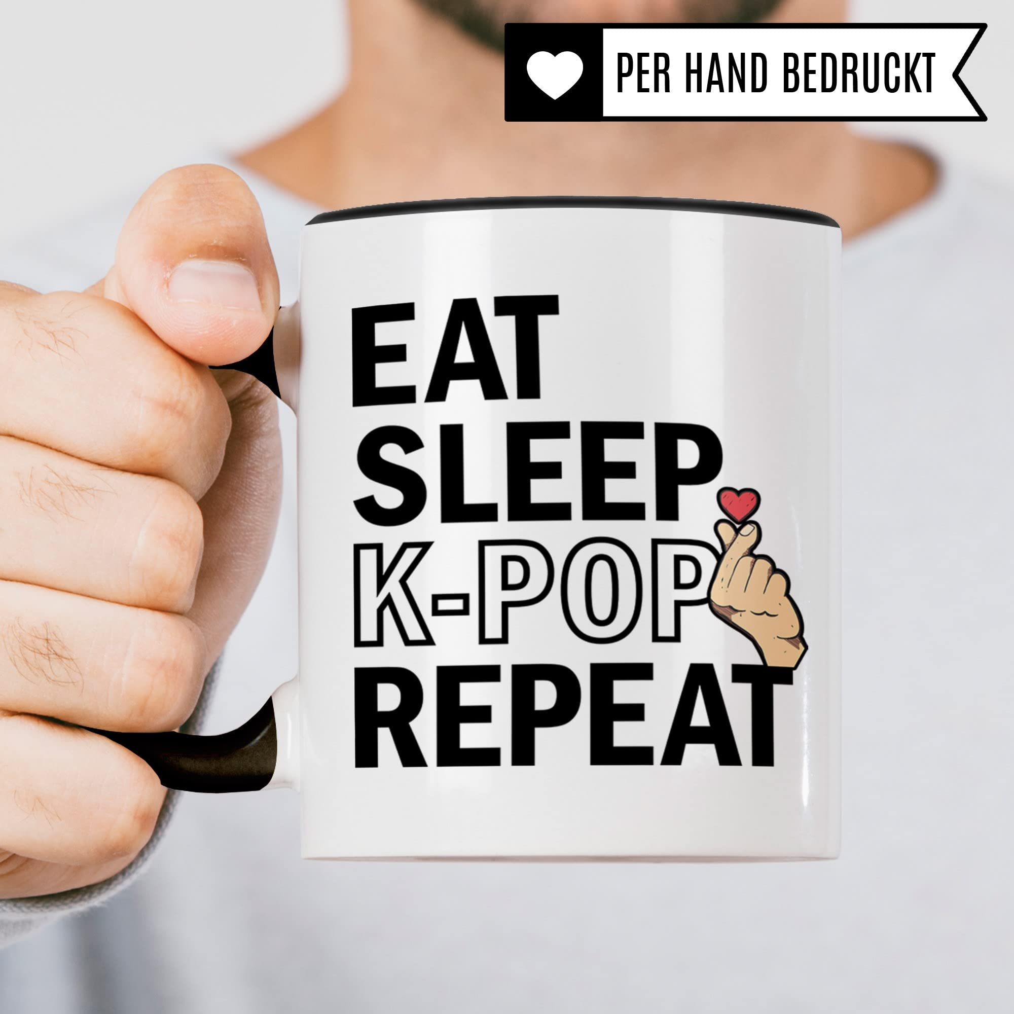 K-Pop Tasse Geschenkidee, Kpop Kaffeebecher mit Spruch lustig, Kaffeetasse Humor Witz Geschenk für Korean Pop Fans, Südkorea Becher