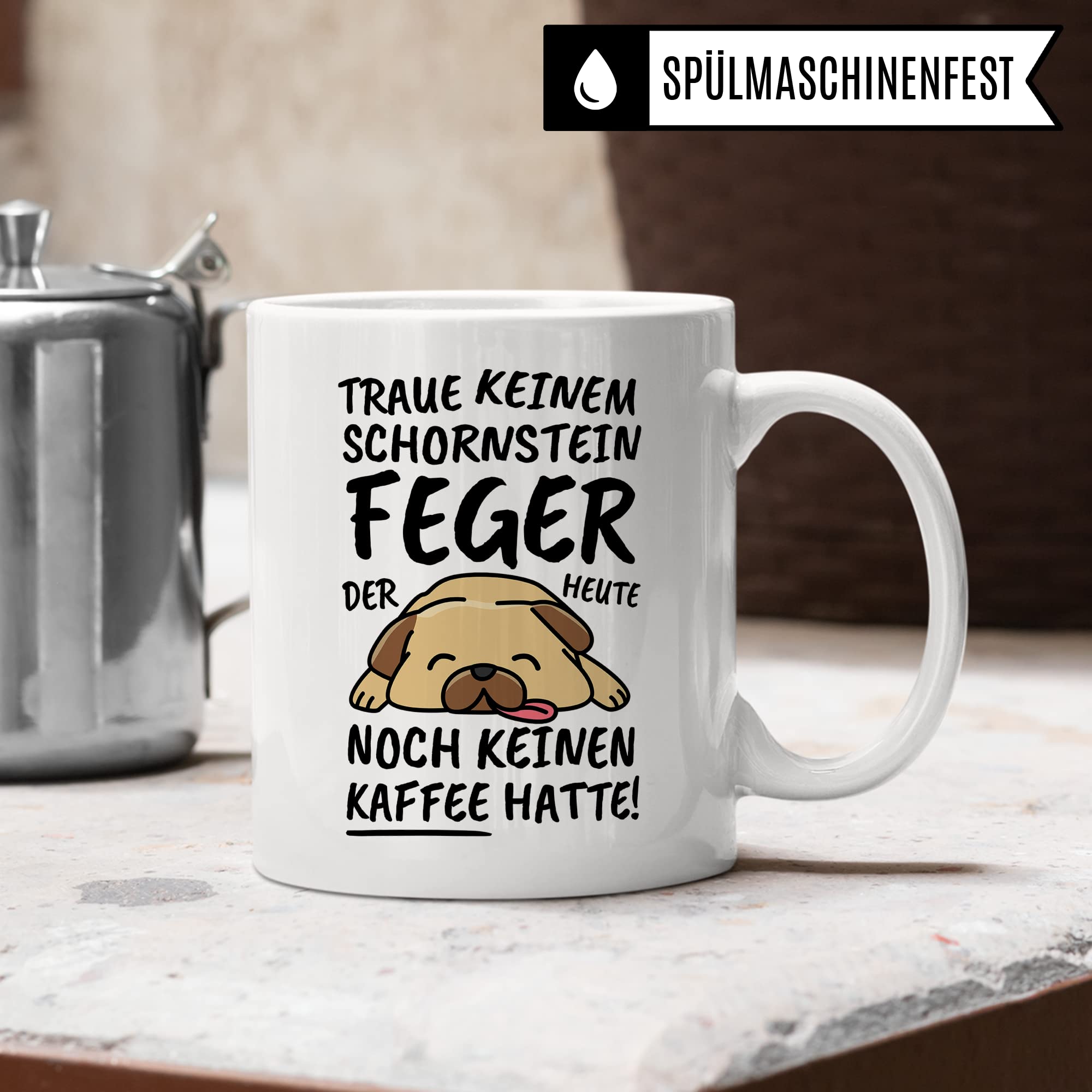 Tasse Schornsteinfegerin lustig Schornsteinfegerin Geschenk Beruf Spruch Kaffeebecher Schornsteinfegerinnen Geschenkidee Kaminkehrerin Schornsteinfegen Kaffee-Tasse Teetasse Becher