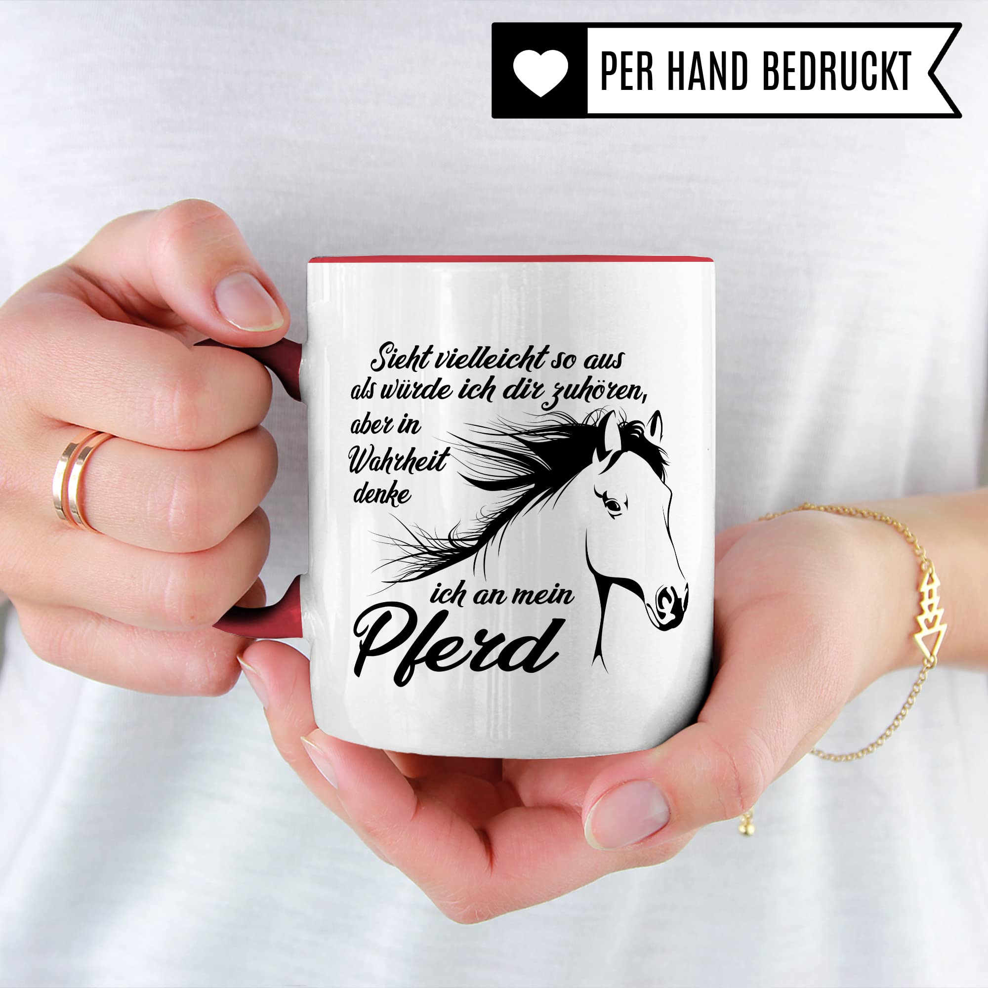 Tasse Pferd Pferde Kaffeetasse Reiterin Kaffee-Becher Reiten Teetasse Pferdemädchen Stallmädchen Pferdeliebhaber Geschenk Geschenkidee Stall Reiter