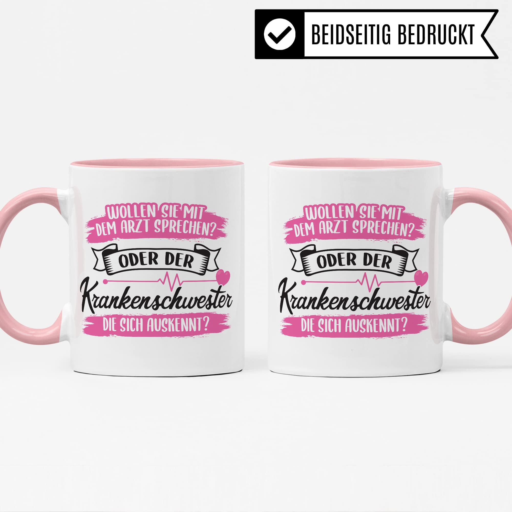 Krankenschwester Tasse - Geschenk für die Krankenschwester die sich auskennt - Krankenschwester Arzthelferin Medizinische Fachangestellte Kaffee-Becher