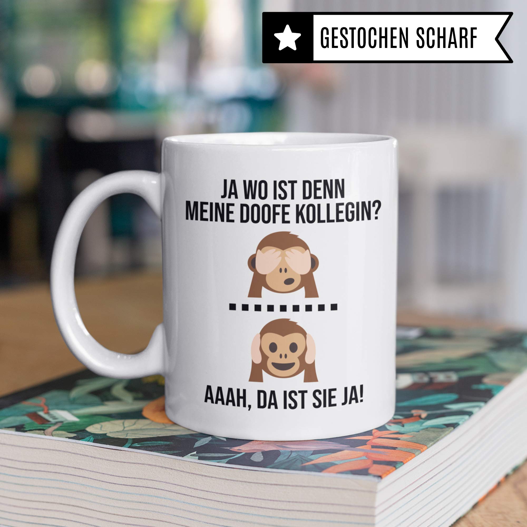 Kollegin Tasse lustig, Kollegin Geschenk Becher, Geschenkidee Büro Arbeitskollegin, Abschied Kaffeebecher beste Kollegin Lieblingskollegin Abschiedsgeschenk Becher Kollege Kaffeetasse