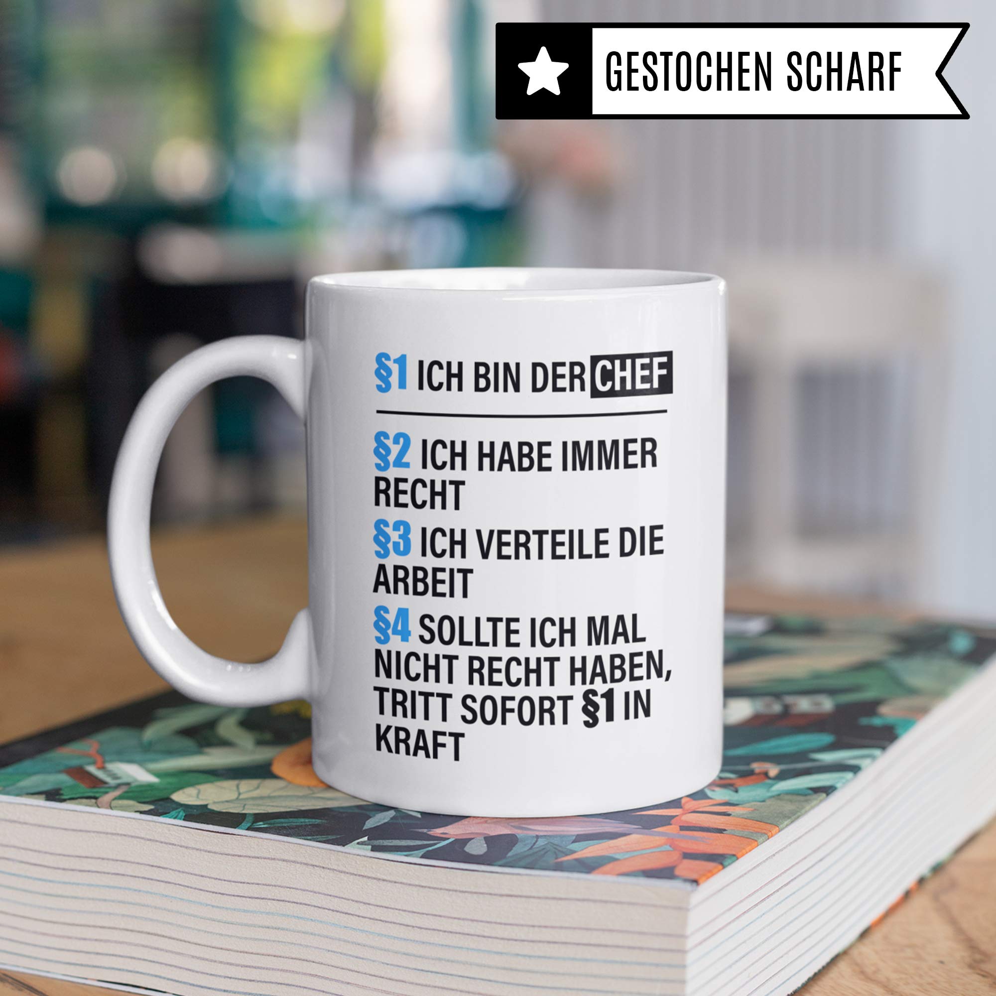 Pagma Druck Chef Tasse lustig, Geschenke für den Chef von Mitarbeiter, Personalchef Becher, Vorgesetzter Boss Büro Kaffeebecher, Leiter witzige Geschenkidee