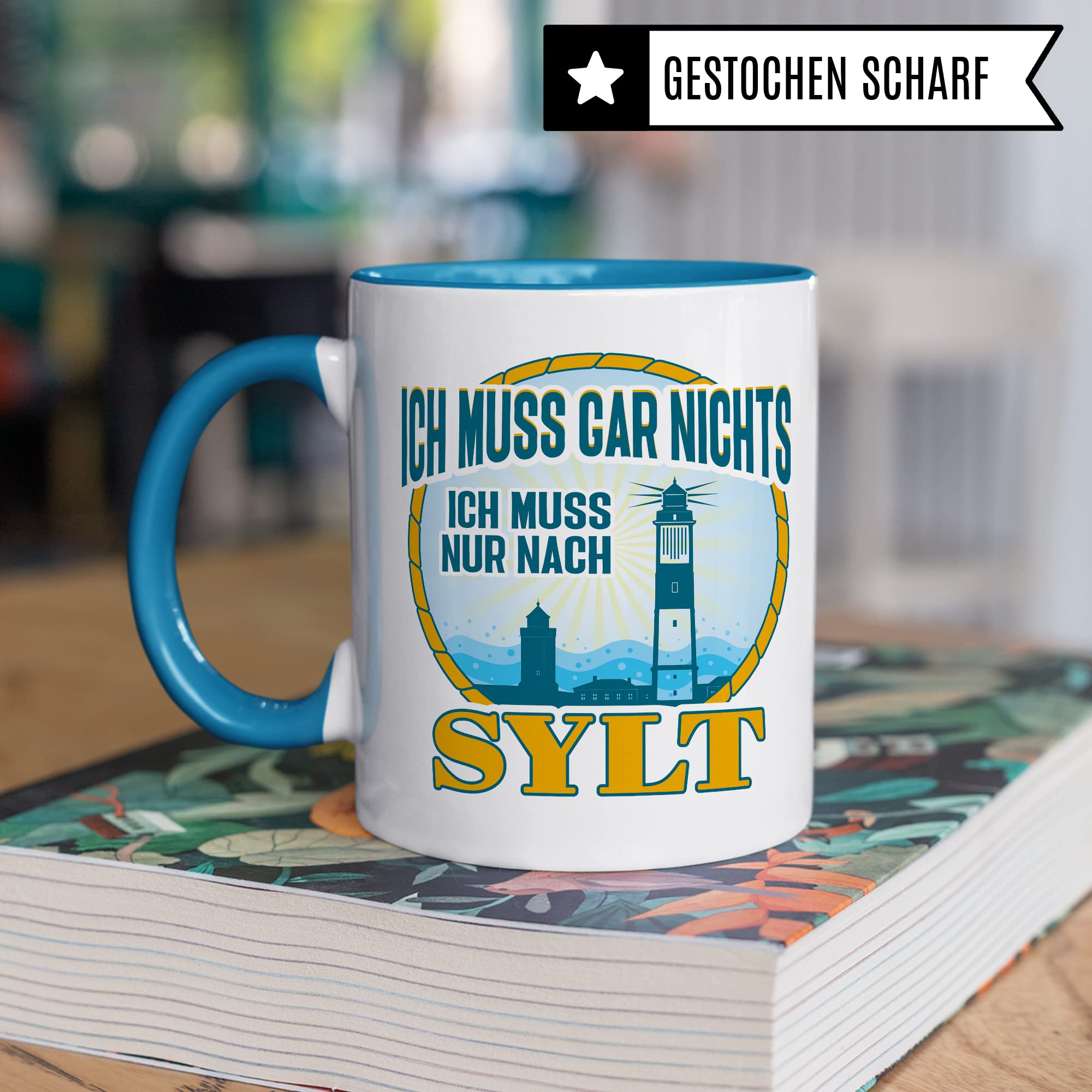 Tasse Sylt-Liebe mit Spruch Kaffee-Tasse Kaffee-Becher Geschenkidee für Syltliebhaber Geschenk Syltfan Tasse Insel Sylt lustig