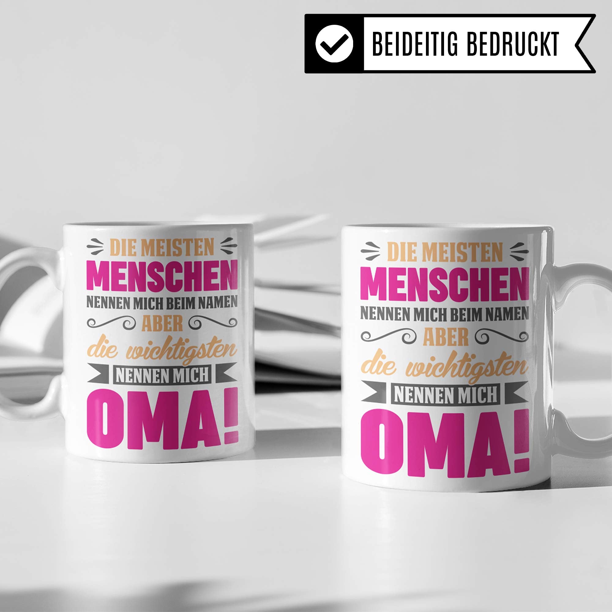 Pagma Druck Kaffeetasse Oma Tasse Geschenk für Großmutter Kaffeebecher