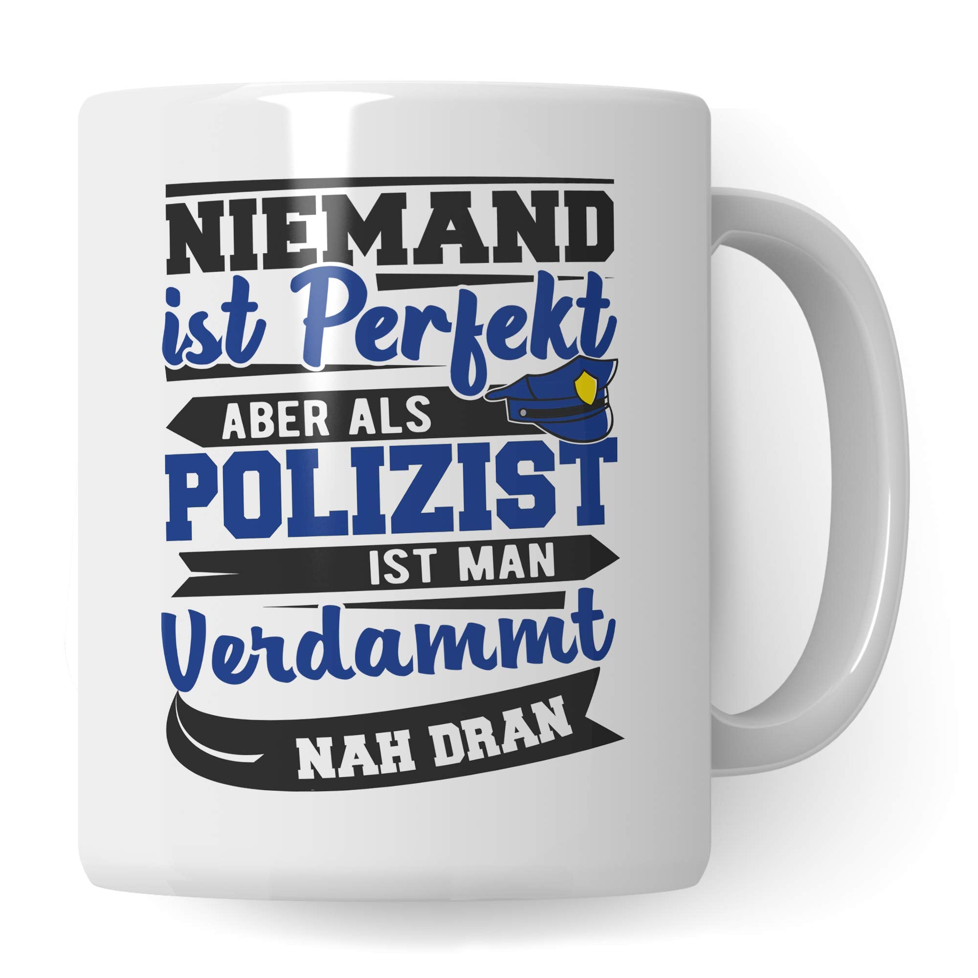 Pagma Druck Tasse Polizei, Geschenkideen für Polizisten, Becher Polizist Geschenk Kaffeetasse, Ausbildung Polizeibeamter Kaffeebecher lustig