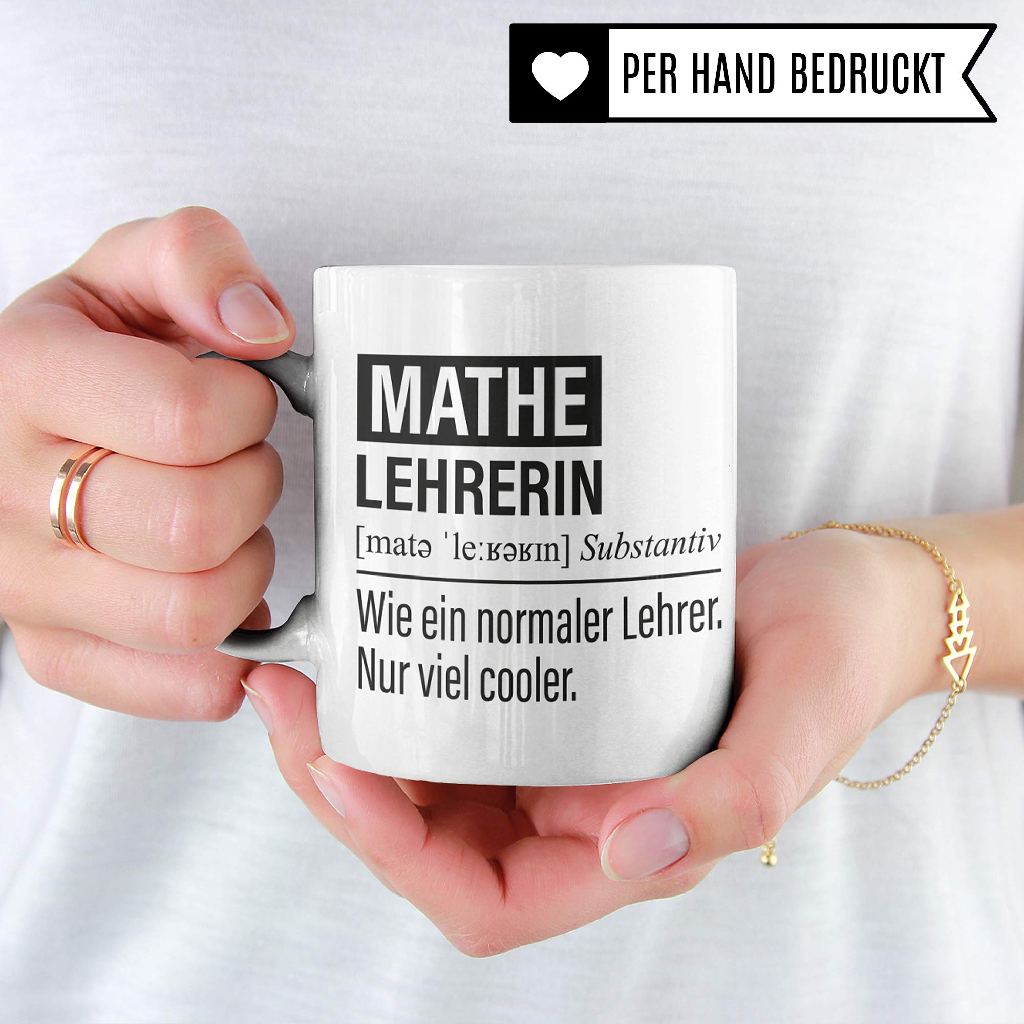 Mathelehrerin Tasse, Geschenk für Mathe Lehrerin, Kaffeetasse Geschenkidee Lehrerin, Kaffeebecher Lehramt Schule Mathematik Unterricht Witz Mathematiklehrerin