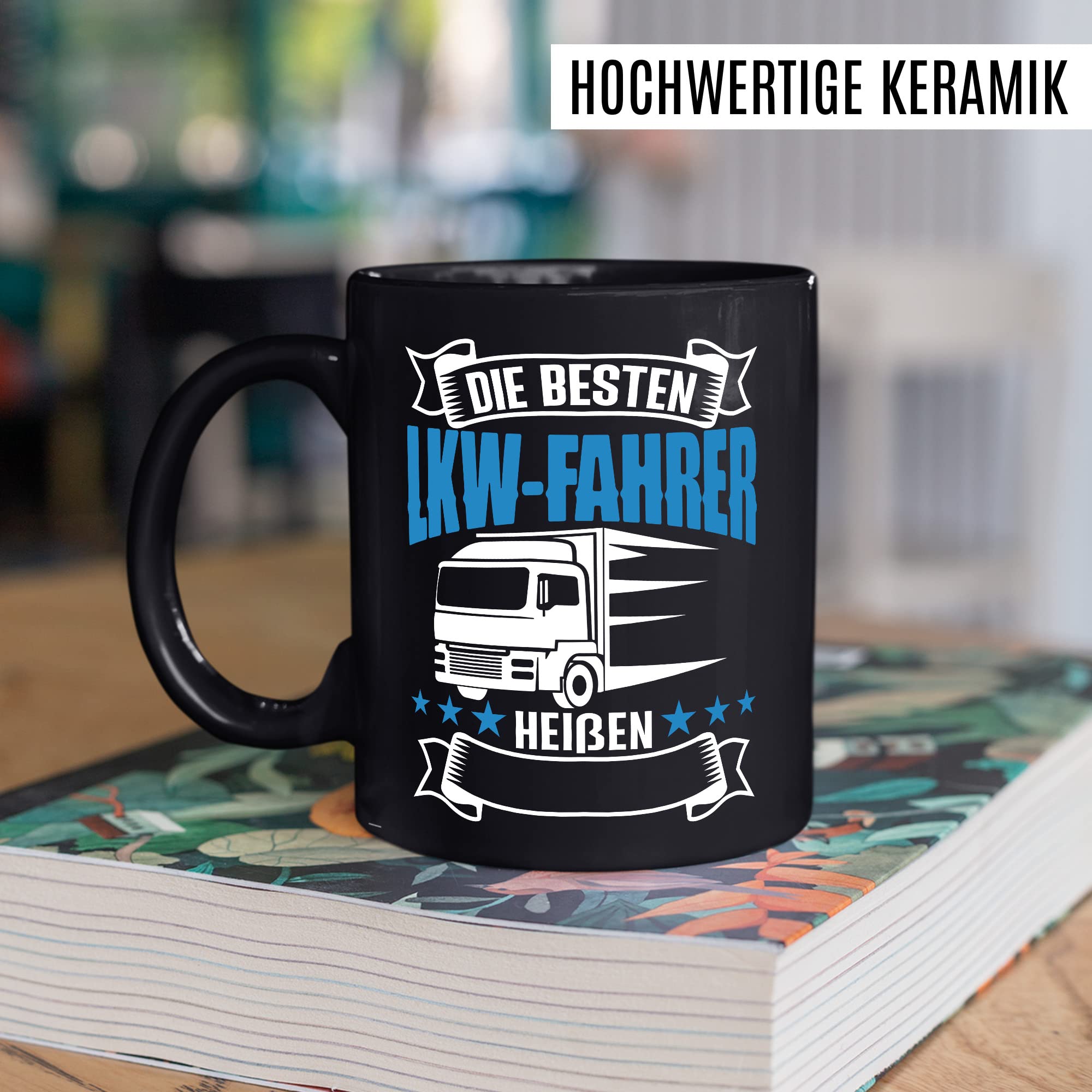 LKW Tasse personalisierbar Lkw Fahrer Kaffeetasse anpassbar Kaffee-Becher mit Wunsch Name lustig Geschenkidee persönlich Fernfahrer Geschenk Lastwagen Spediteur Custom Tasse mit Spruch