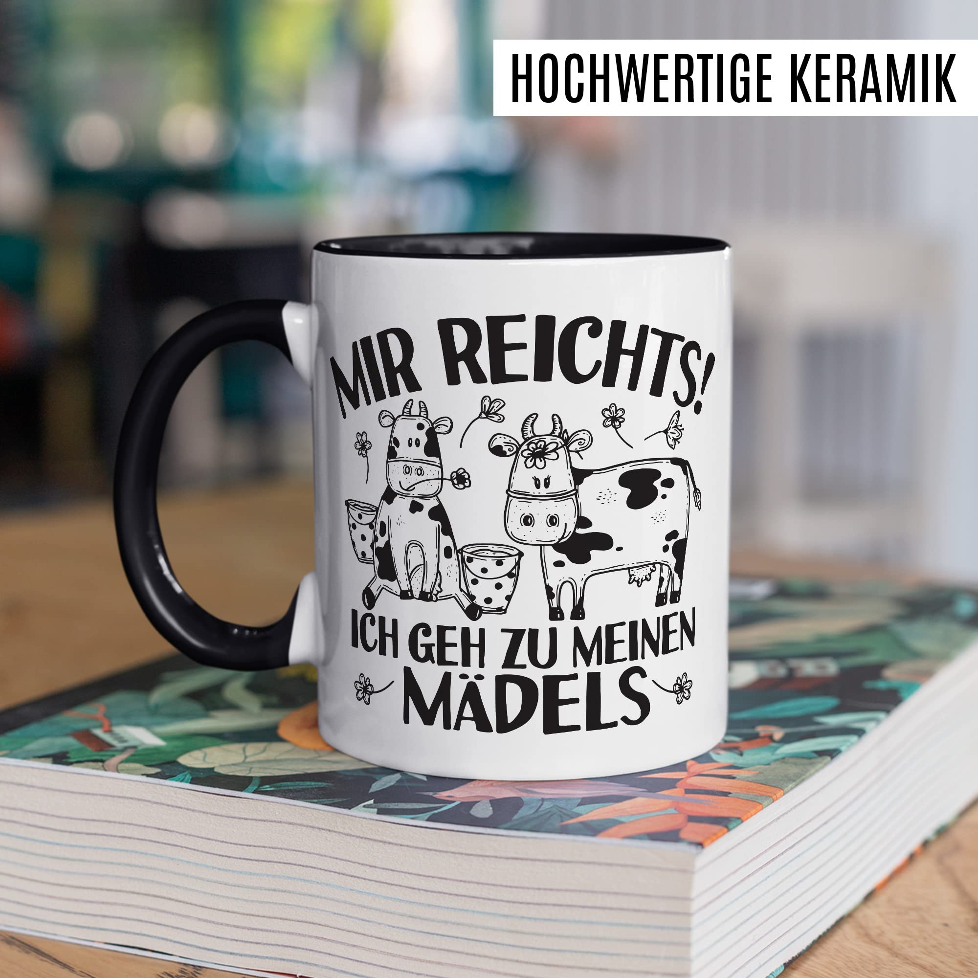 Kühe Tasse mit Spruch lustig Kuh Kaffeetasse Mädels Bäuerin Kaffee-Becher Rinder Kuhstall Tasse Kuhl Witz Tasse Humor Bauernfrau Bauernhof Tierhalter Tiere Landwirtschaft Landwirtin