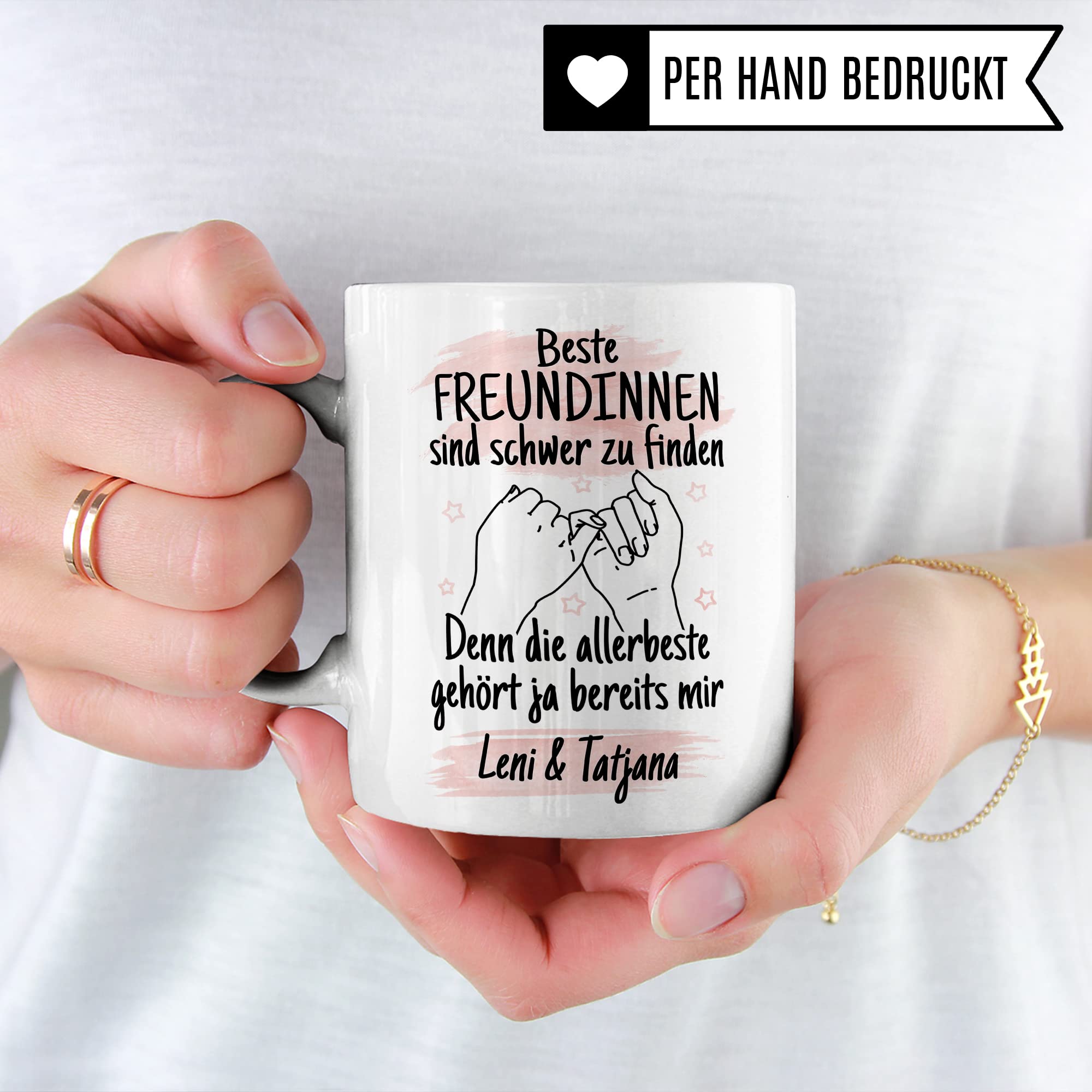 Personalisiere Freundin-Tasse – „Nicht Nur Freundin – Teil Meines Lebens“ Mit Namen, 330 Ml, Spülmaschinenfest