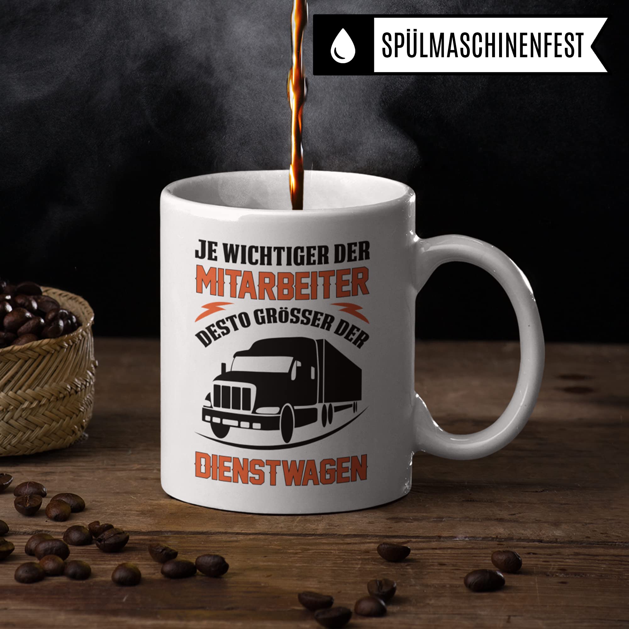 Tasse LKW Fahrer, Becher Fernfahrer Geschenk lustig, Kaffeetasse LKW-Fahrer Brummi Geschenkidee zum LKW Führerschein, Trucker LKW Fahrer Geschenke lustig