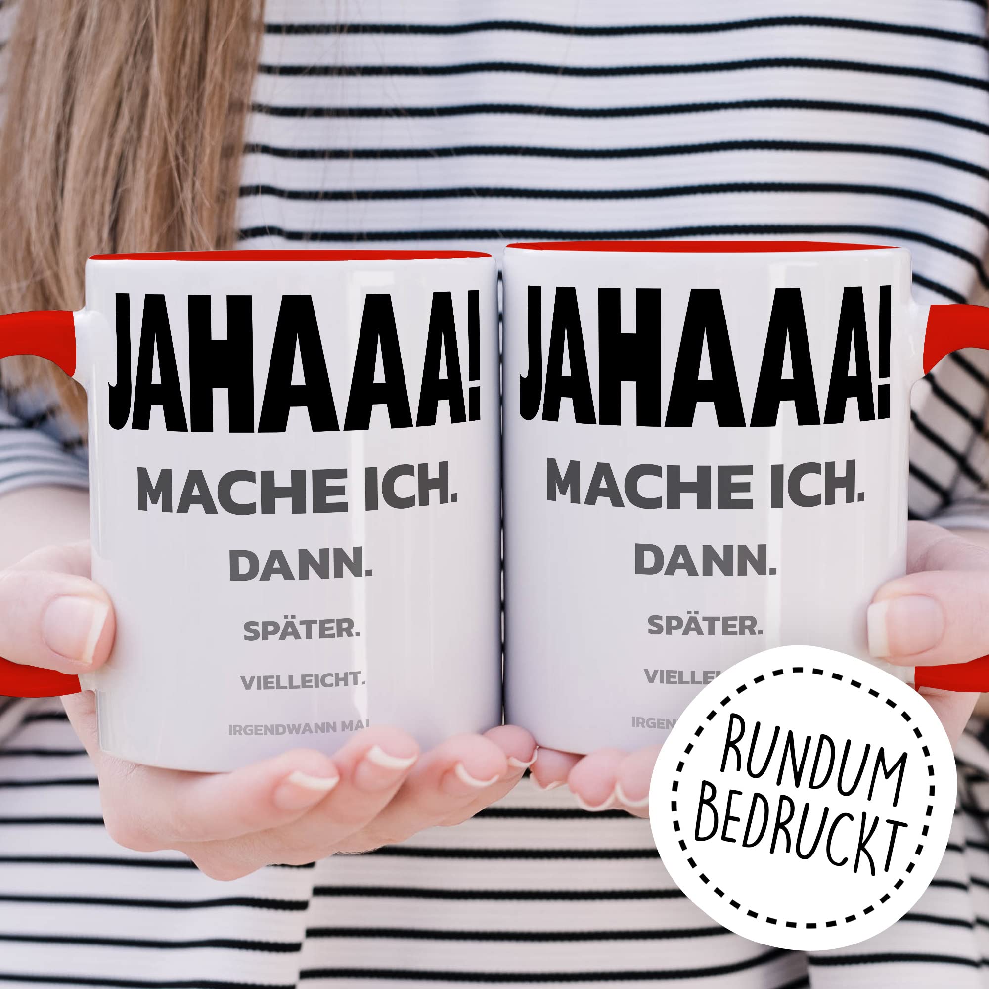 Trödel Tasse Kollegen Geschenk Pünktlichkeit Kaffeetasse mit lustigen Spruch Büro Kaffeebecher Kollegin Geschenkidee Arbeit Teetasse