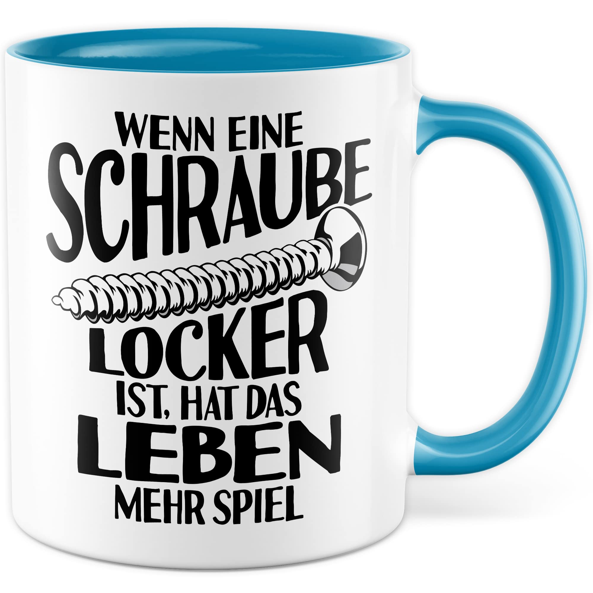 Handwerker Tasse Schrauben Kaffeetasse Mechatroniker Kaffee-Becher Schraube locker Männer Teetasse Geschenk Werkstadt Geschenkidee