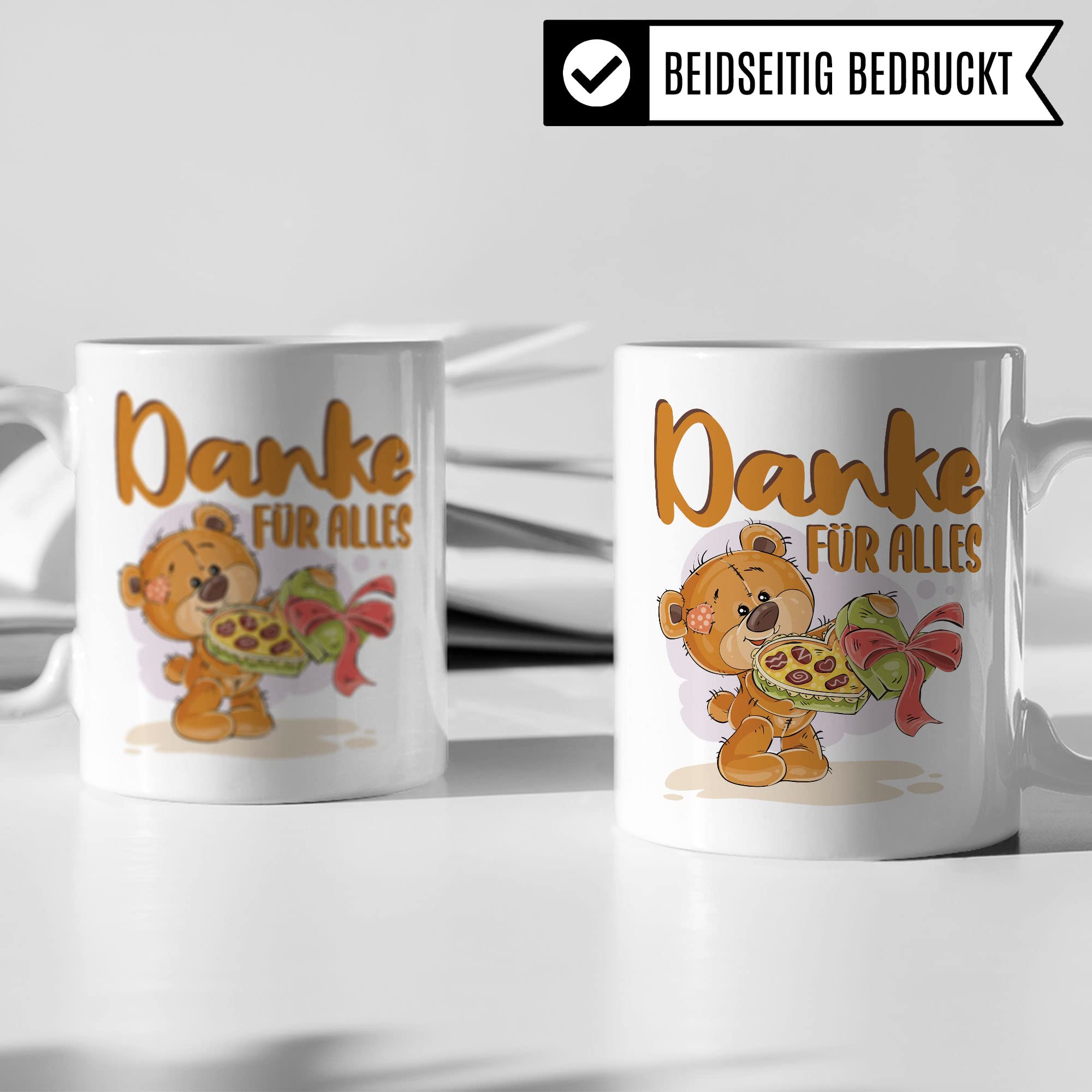 Tasse Danke für Alles Geschenk Bär lustig Spruch Geschenk Kaffeetasse Dankeschön Kleinigkeit Dankessprüche Frauen Kollegin Teetasse Freundin Kaffee-Becher