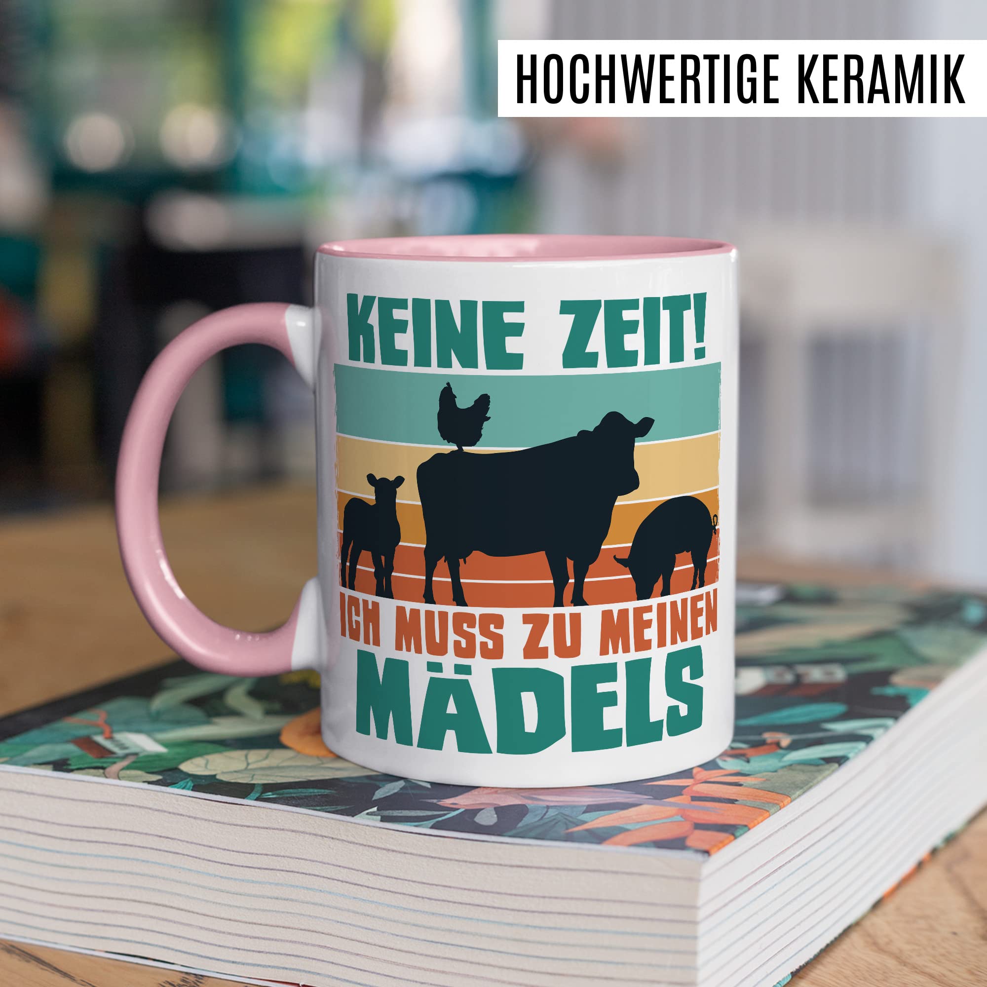 Kühe Tasse mit Spruch lustig Kuh Kaffeetasse Mädels Bäuerin Kaffee-Becher Rinder Kuhstall Tasse Witz Tasse Humor Bauernfrau Bauernhof Tierhalter Tiere Landwirtschaft Landwirtin