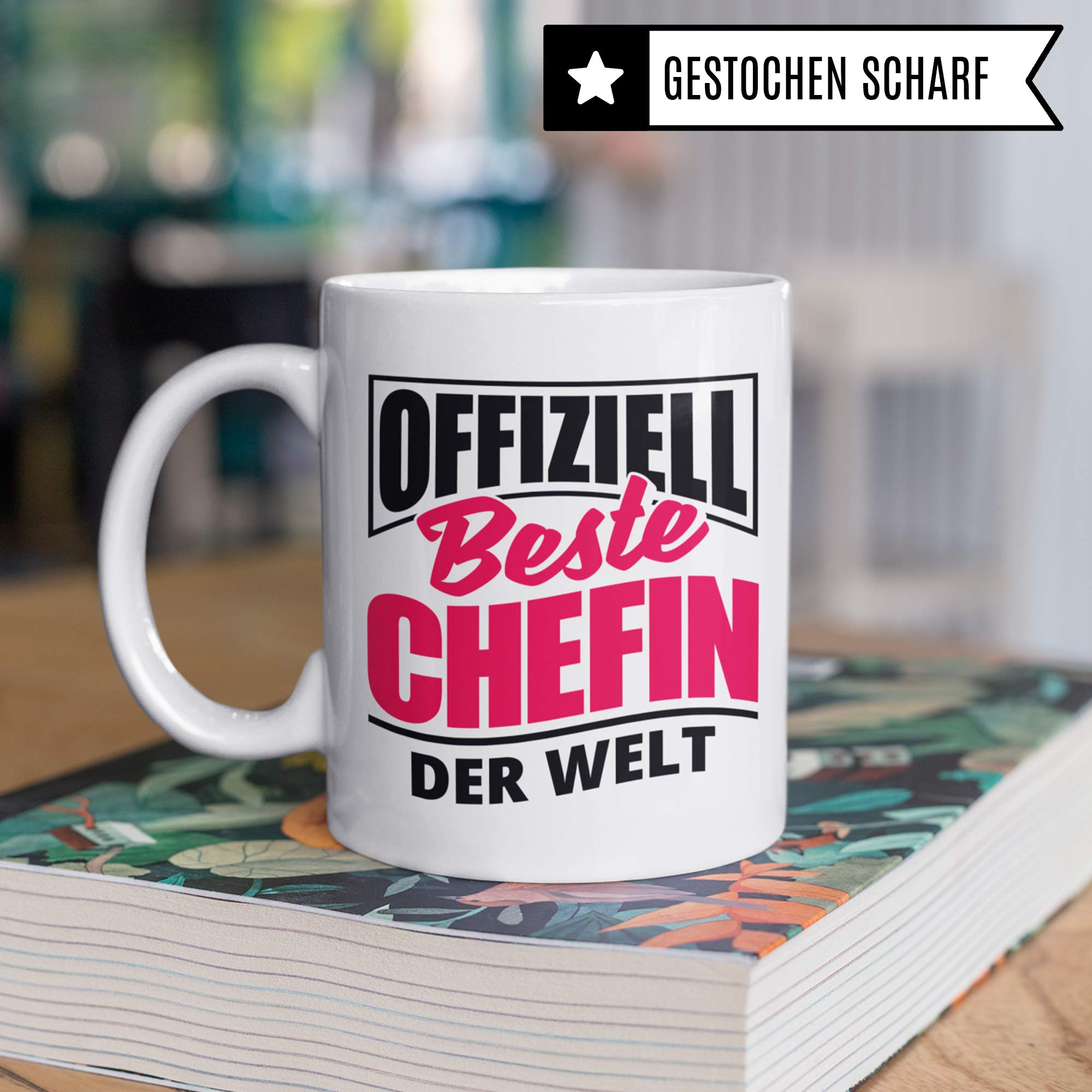 Pagma Druck Geschenk Chefin Tasse, Geschenkideen für Chefin, Beste Chefin der Welt Kaffeetasse, Kaffeebecher Vorgesetzte Leiterin Boss Frauen, Becher Abschied Geburtstag Weihnachten Büro