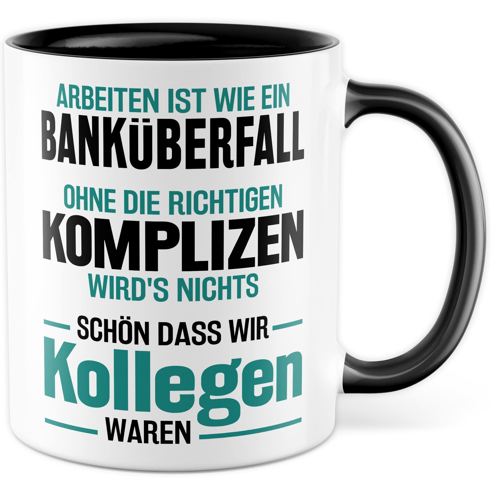 Jobwechsel Tasse Abschiedsgeschenk Kaffeetasse Spruch lustiger Kaffee-Becher Abschied Kollege Kollegin Ruhestand Geschenkidee Rente Geschenk Büro Arbeit Humor Schön dass wir Kollegen waren