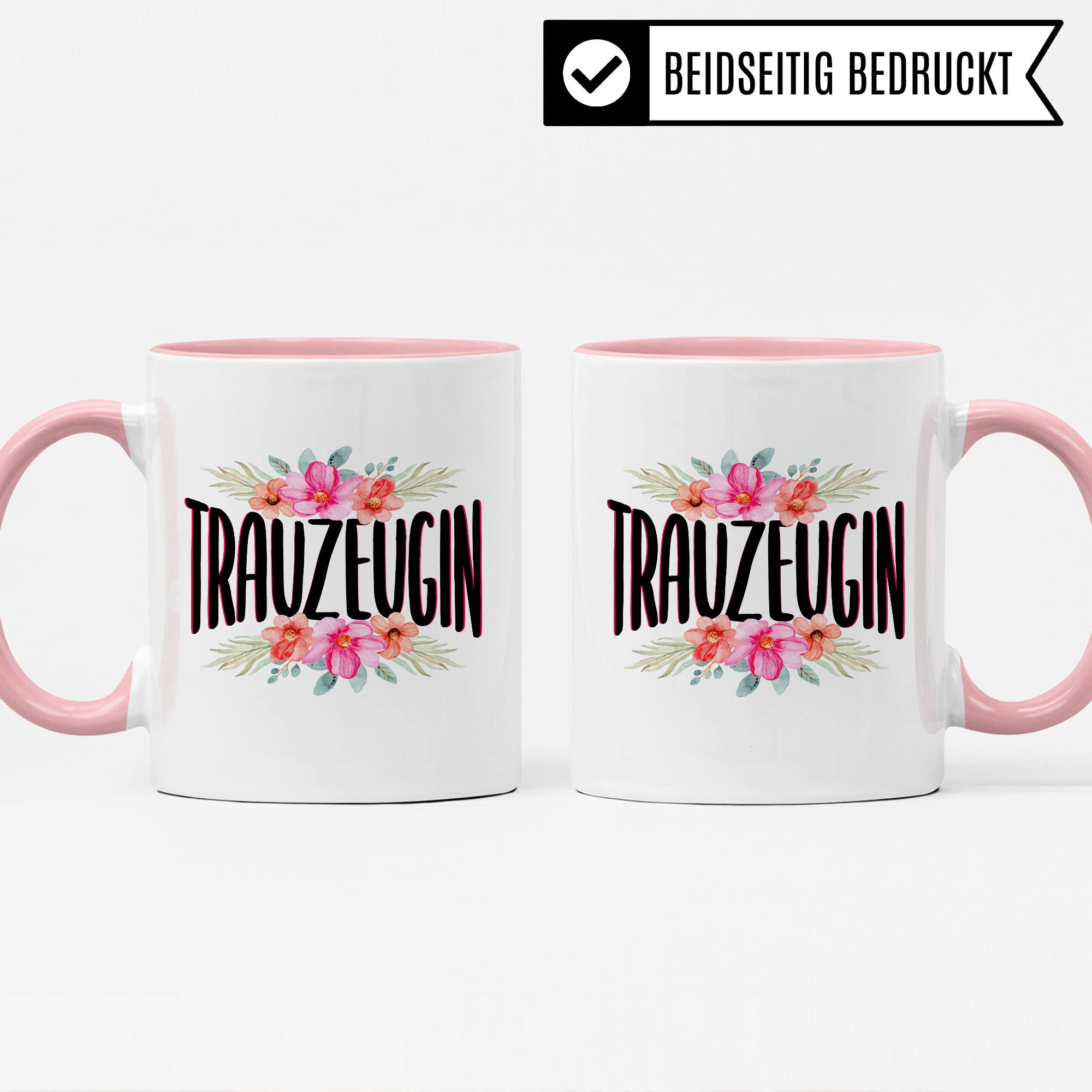 Trauzeugin fragen Tasse Geschenk Trauzeugin süßes Trauzeugin-Motiv schöne Geschenkidee Kaffeetasse Teebecher Hochzeit