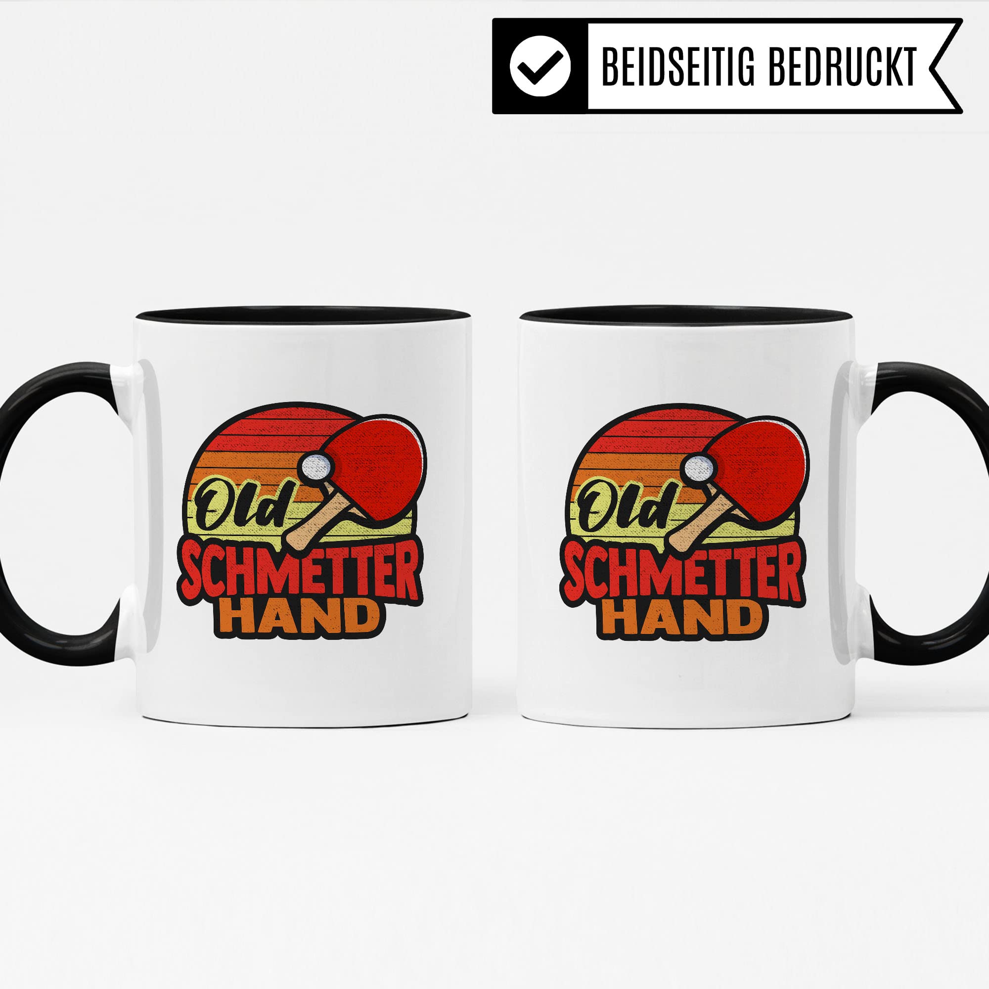 Old Schmetterhand Tasse, Tischtennisspieler Tischtennis-Spielerin, lustiger Spruch Tischtennisprofi Tischtennisliebhaber, Geschenk Kaffeetasse für Spielpartner