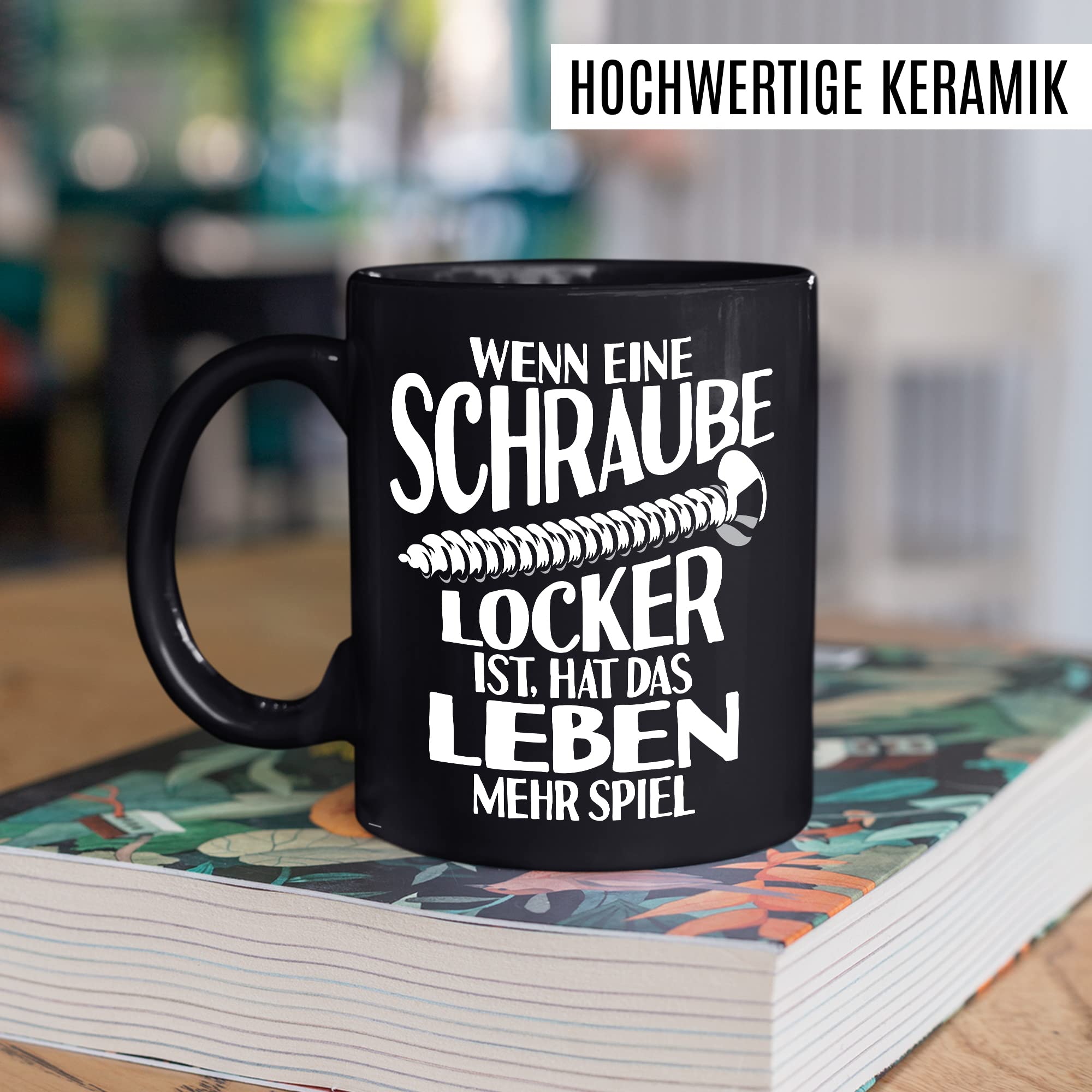 Handwerker Tasse Schrauben Kaffeetasse Mechatroniker Kaffee-Becher Schraube locker Männer Teetasse Geschenk Werkstadt Geschenkidee