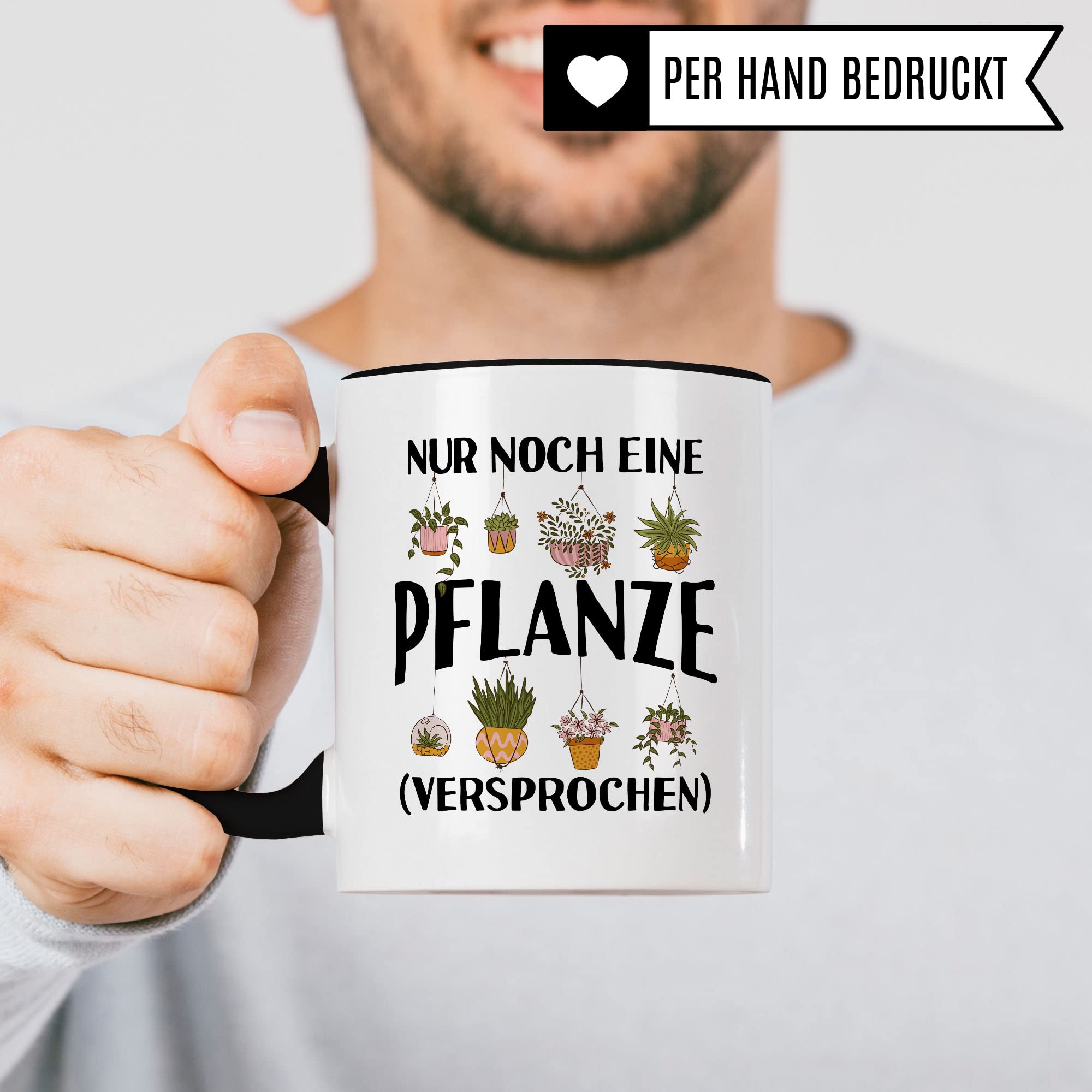 Tasse Garten-liebhaber, Nur noch eine Pflanze versprochen Spruch, Geschenk Garten-Motiv Kaffeetasse Hobby-Gärtner Hobby-Gärtnerin, Pflanzen-Motiv Pflanzenliebhaber Plants grüner Daumen Tassen