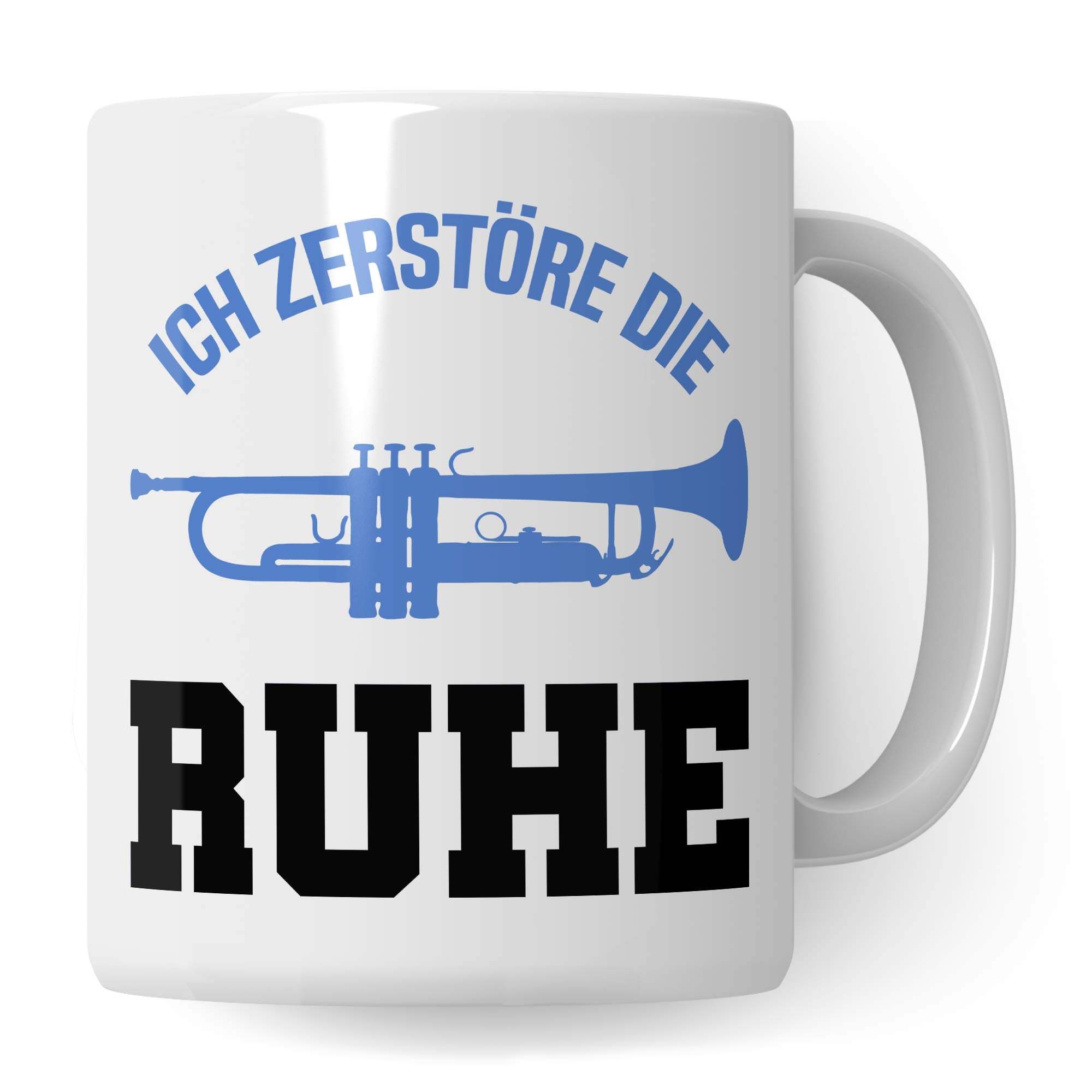 Pagma Druck Tasse Trompete, Trompeter Musiker Geschenke, Geschenkidee für Trompetenspieler Becher, Instrument Musik Blechbläser Blasorchester, Deko Kaffeetasse