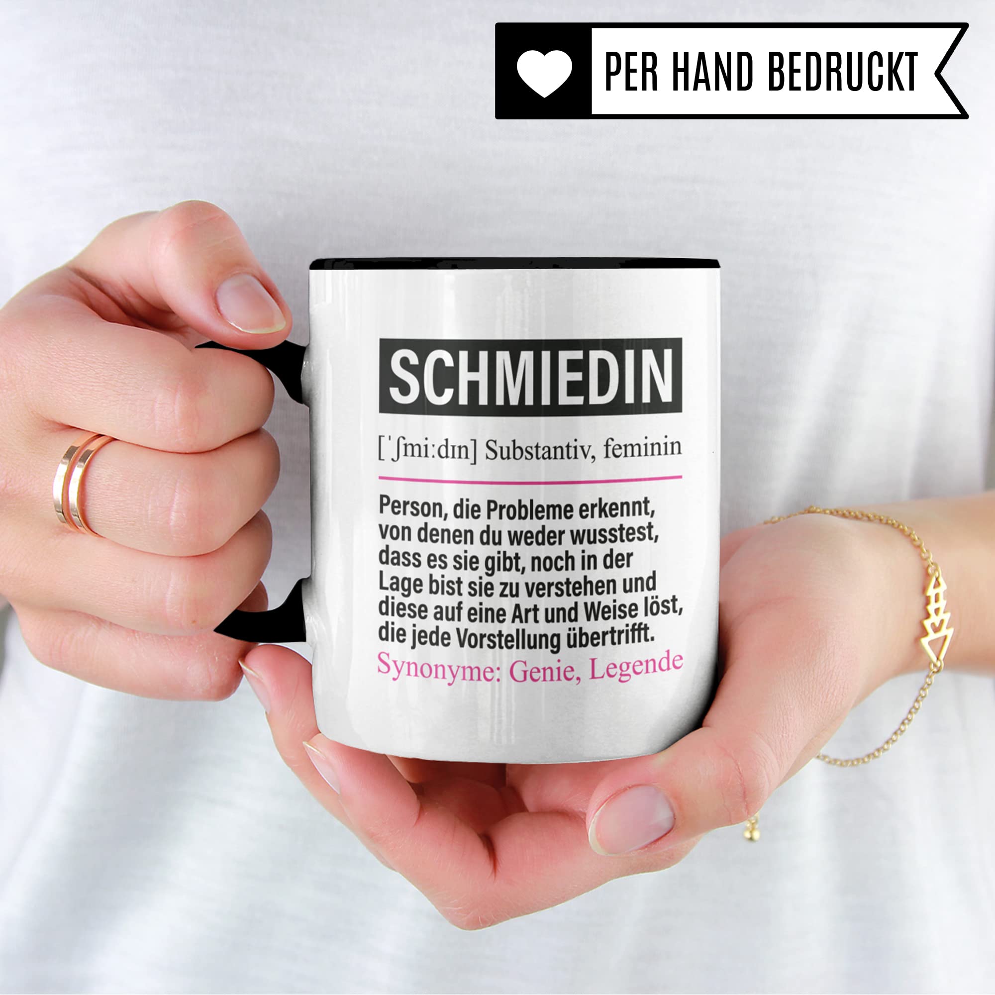 Tasse Schmiedin lustig, Schmiedin Geschenk Beruf, Spruch Kaffeebecher Schmiedin Geschenkidee, Beruf Kaffee-Tasse Teetasse Becher