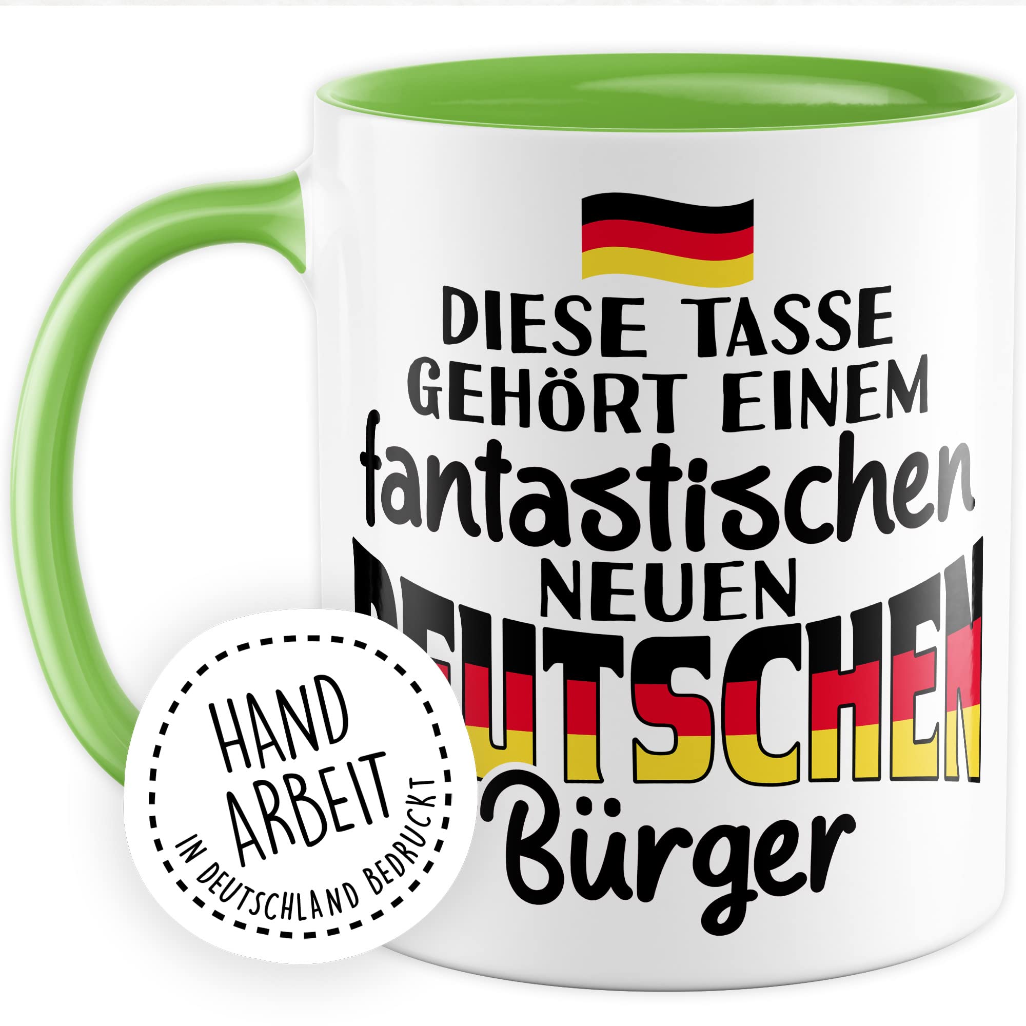 Einbürgerung Tasse Geschenk, Diese Tasse gehört einem fantastischen neuen Bürger Geschenkidee Kaffeetasse mit Spruch herzlich Kaffee-Becher Neu Deutschland Einwanderung Willkommensgeschenk