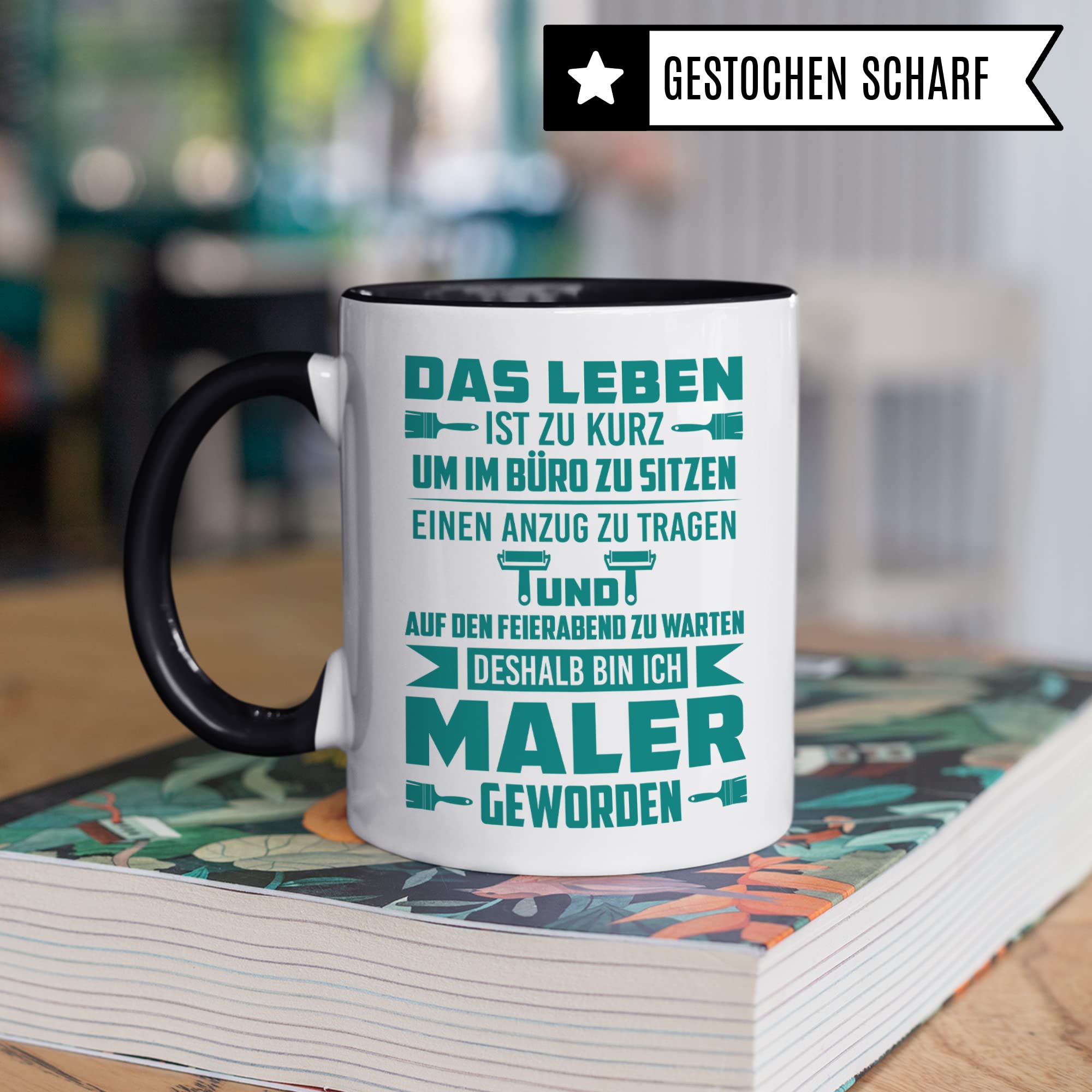 Maler Tasse, Malermeister Geschenkidee, Lackierer Tasse mit Spruch lustig, Malerin Geschenk, Kaffeetasse Malermeister Humor Witz Geschenk für Malerbetrieb, Kaffeebecher für Männer Frauen