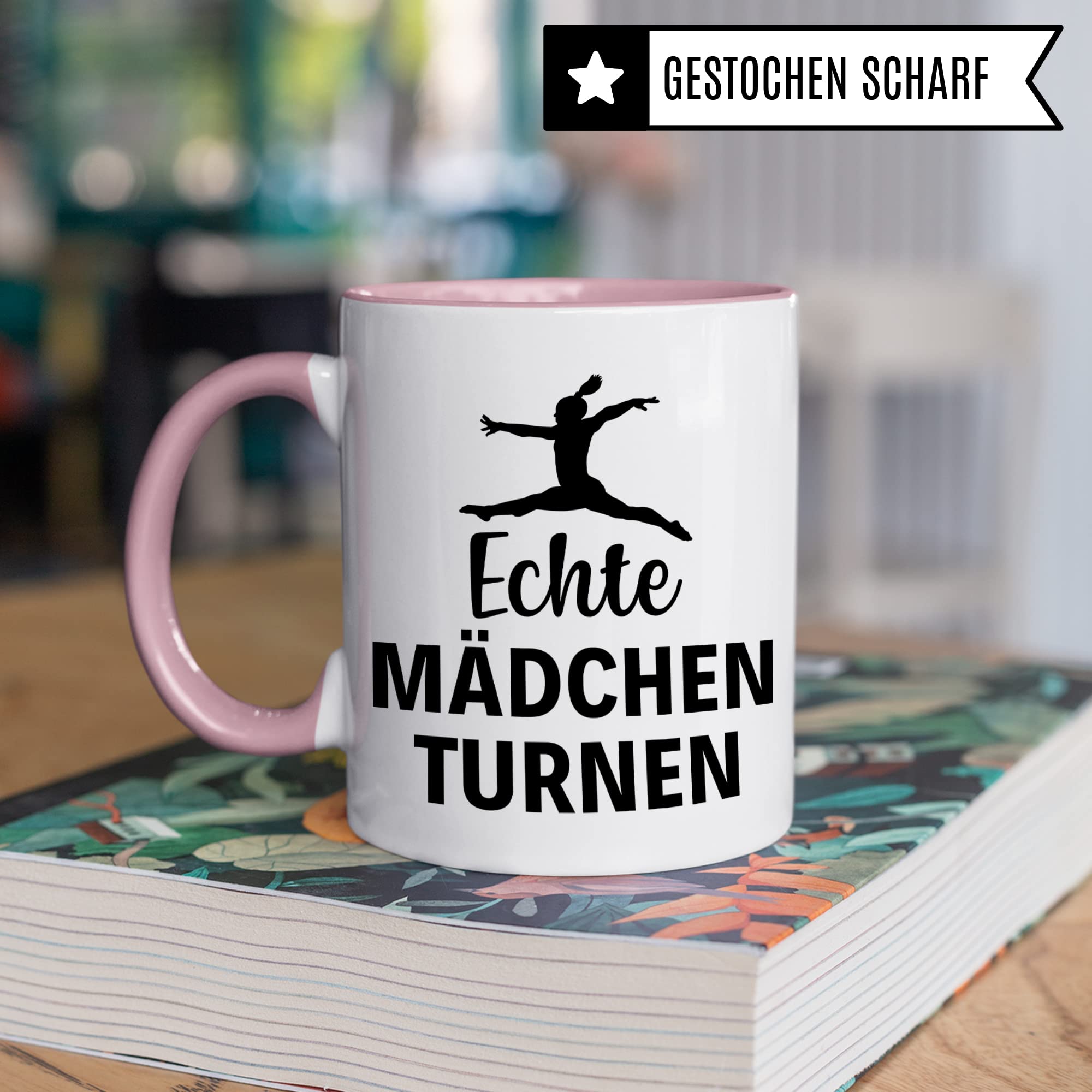 Turn Tasse, Turnerin Geschenk, Turner Kaffeebecher, Kaffeetasse Humor Witz Geschenkidee für Turnen, Mädchen Becher