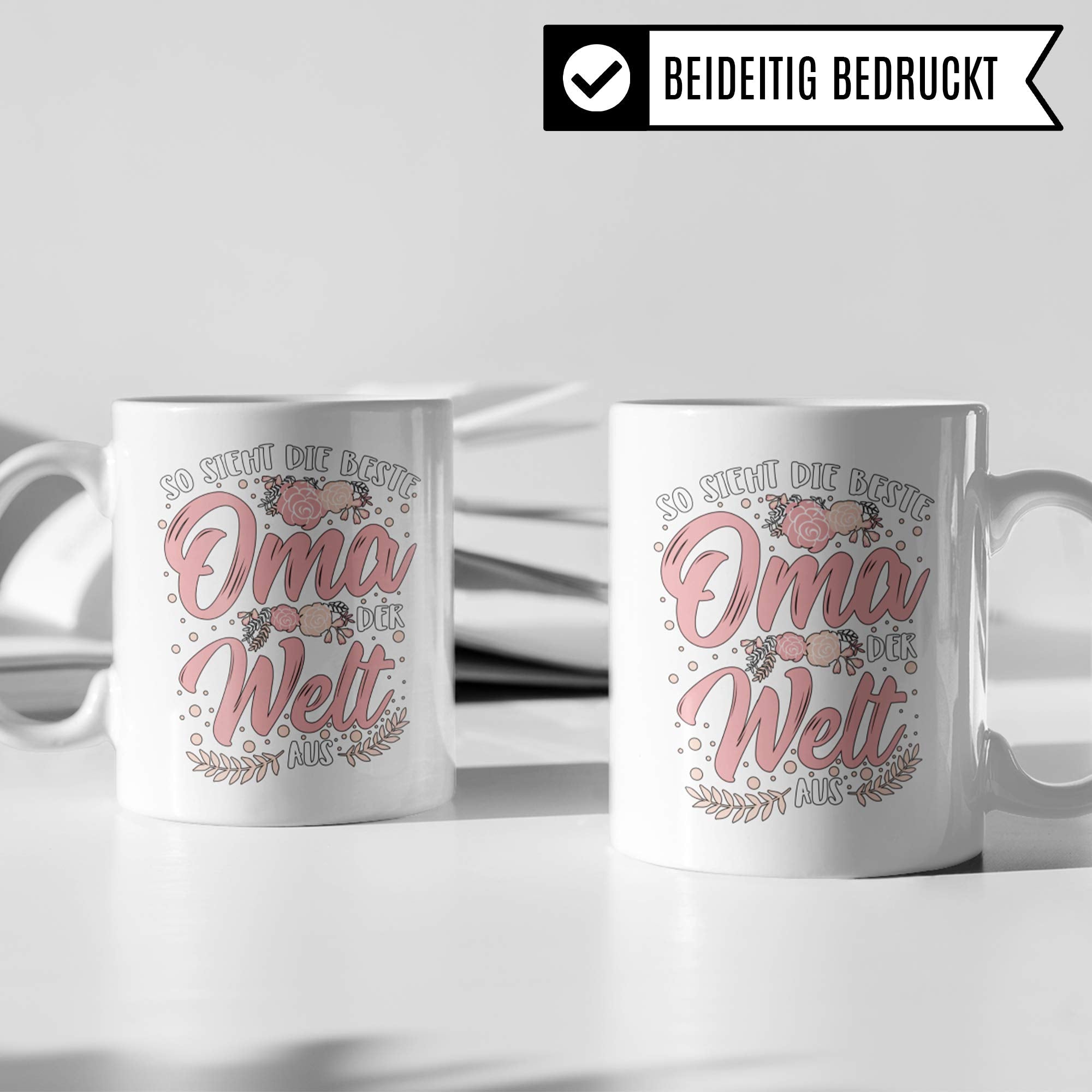 Pagma Druck Beste Oma Tasse Geschenk, Spruch Becher Geschenkidee für Omi, Großmutter Kaffeetasse Kaffeebecher Grossmutter Motiv