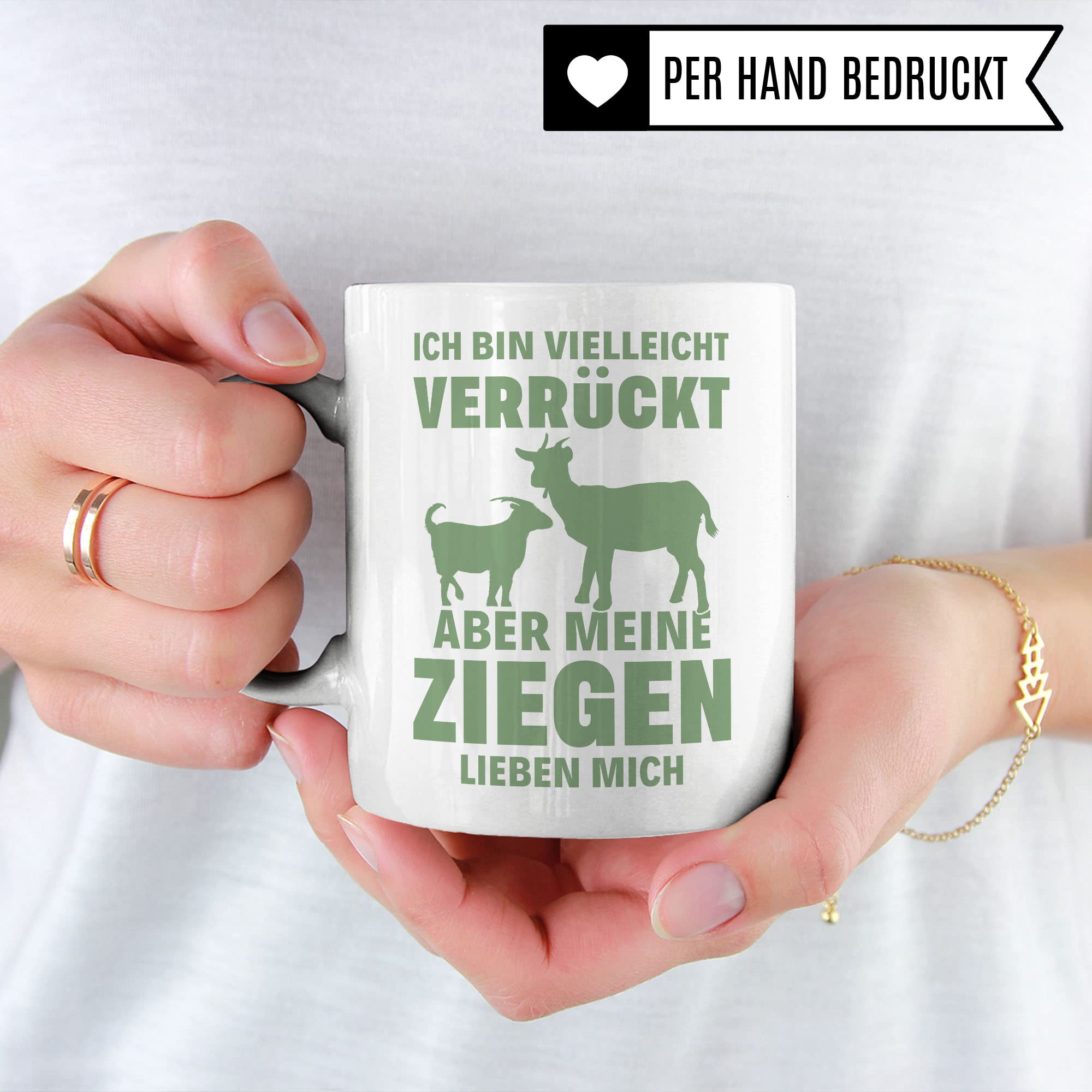 Ziegen Tasse Geschenkidee Bauernhof Kaffeetasse Geschenk für Hirte Hirtin Kaffeebecher Bauer Bäuerin Becher