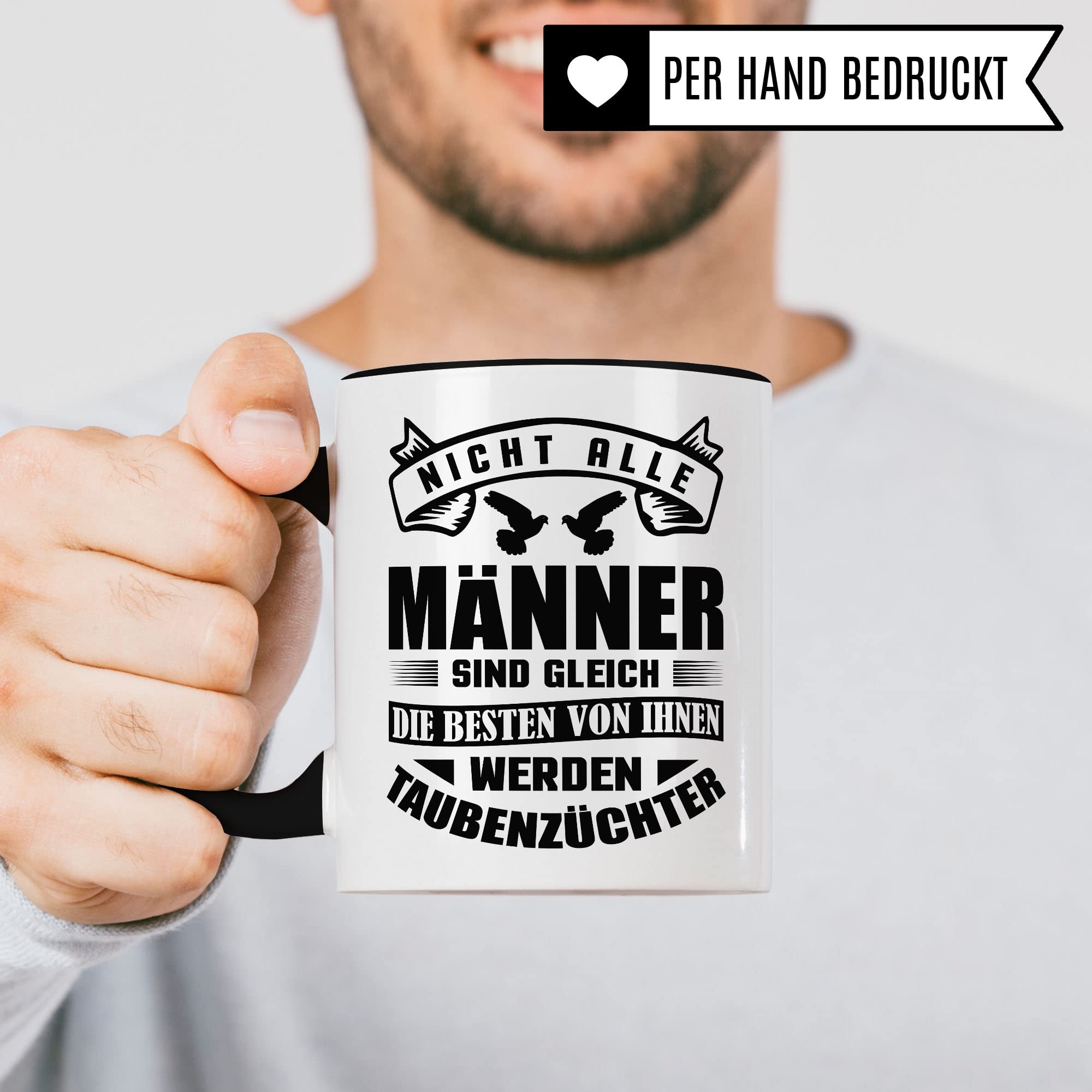 Taubenzüchter Tasse Geschenkidee, Kaffebecher mit Spruch lustig, Taubenzucht Geschenk, Kaffeetasse Humor Witz Geschenk für Männer, Taube Teetasse