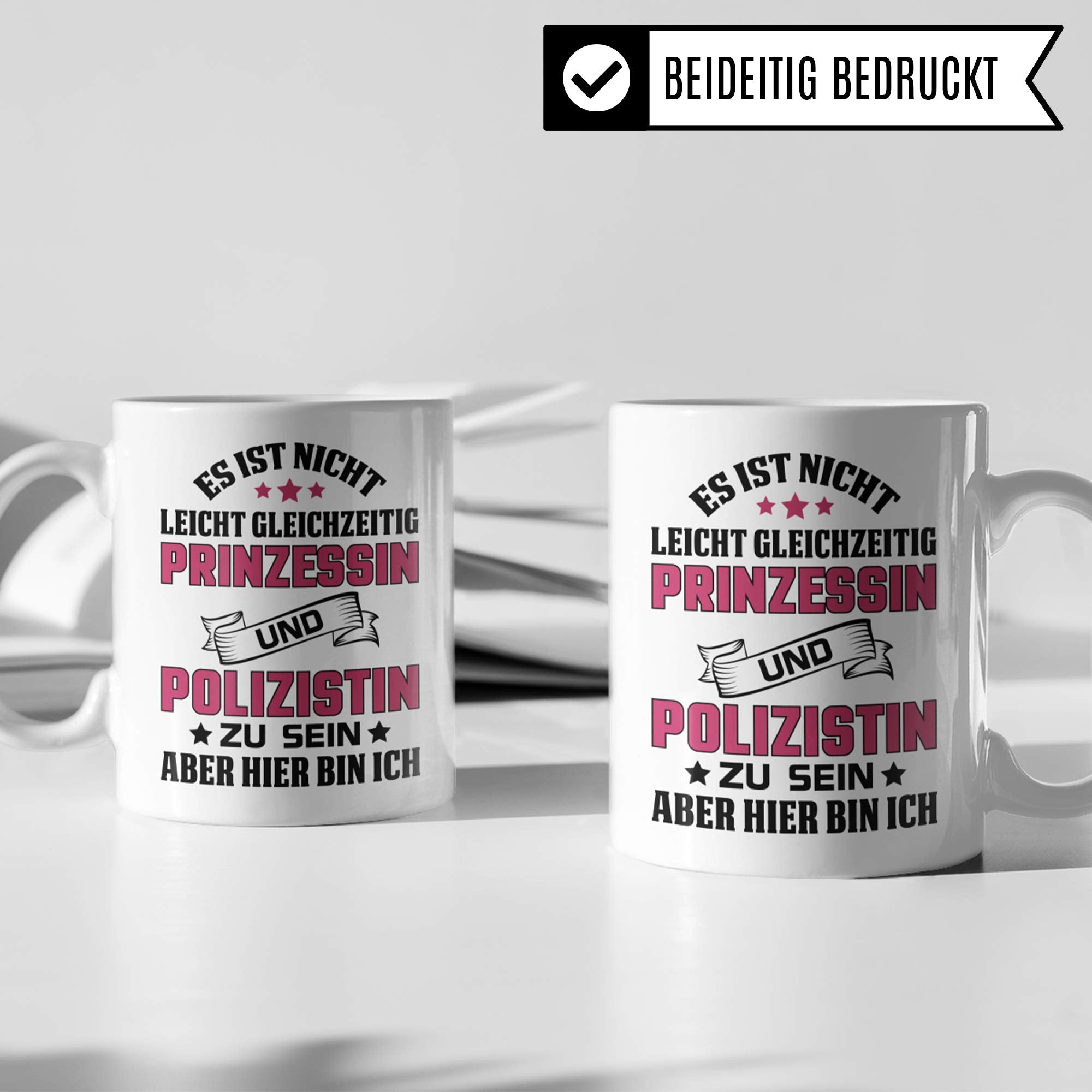 Pagma Druck Tasse Polizistin - Polizei Beruf Geschenk Polizeibeamtin Kaffeetasse Ausbildung Polizist Frau Geschenkidee