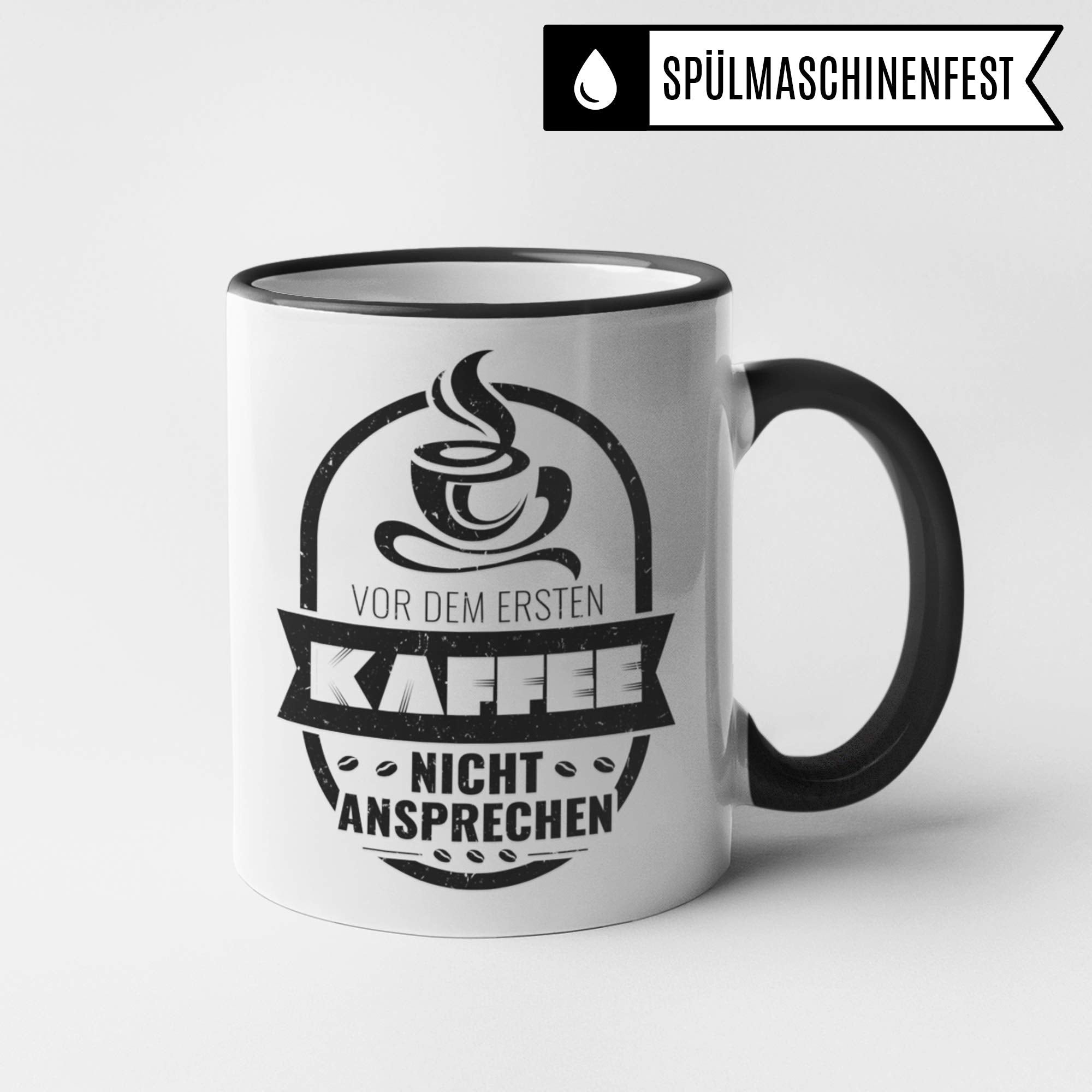 Kaffee Tasse mit Spruch lustig, Kaffeetasse Geschenk Spaß, Geschenkidee, Morgenmuffel Koffein Büro lustig, Arbeit Kaffeeliebhaber Kaffeetrinker Kaffeebecher