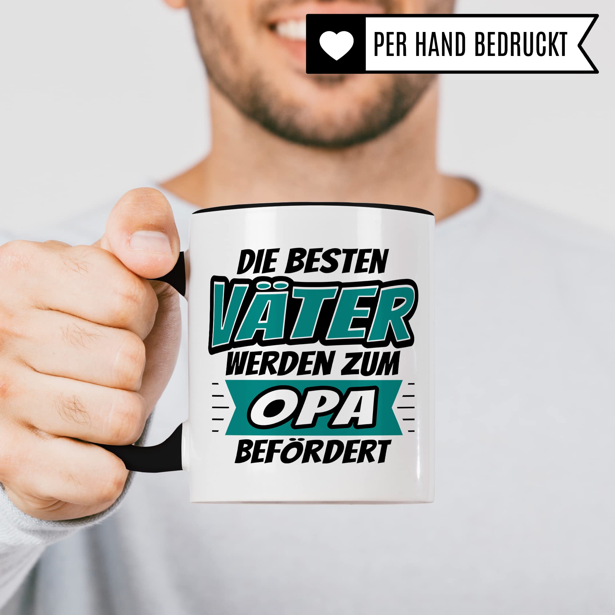 Opa Tasse Die besten Väter werden zum Opa befördert Geschenk Großvater Baby Ankündigung Spruch Enkelkinder schöner Spruch Geschenkidee Enkel Baby Reveal Kaffee-Becher