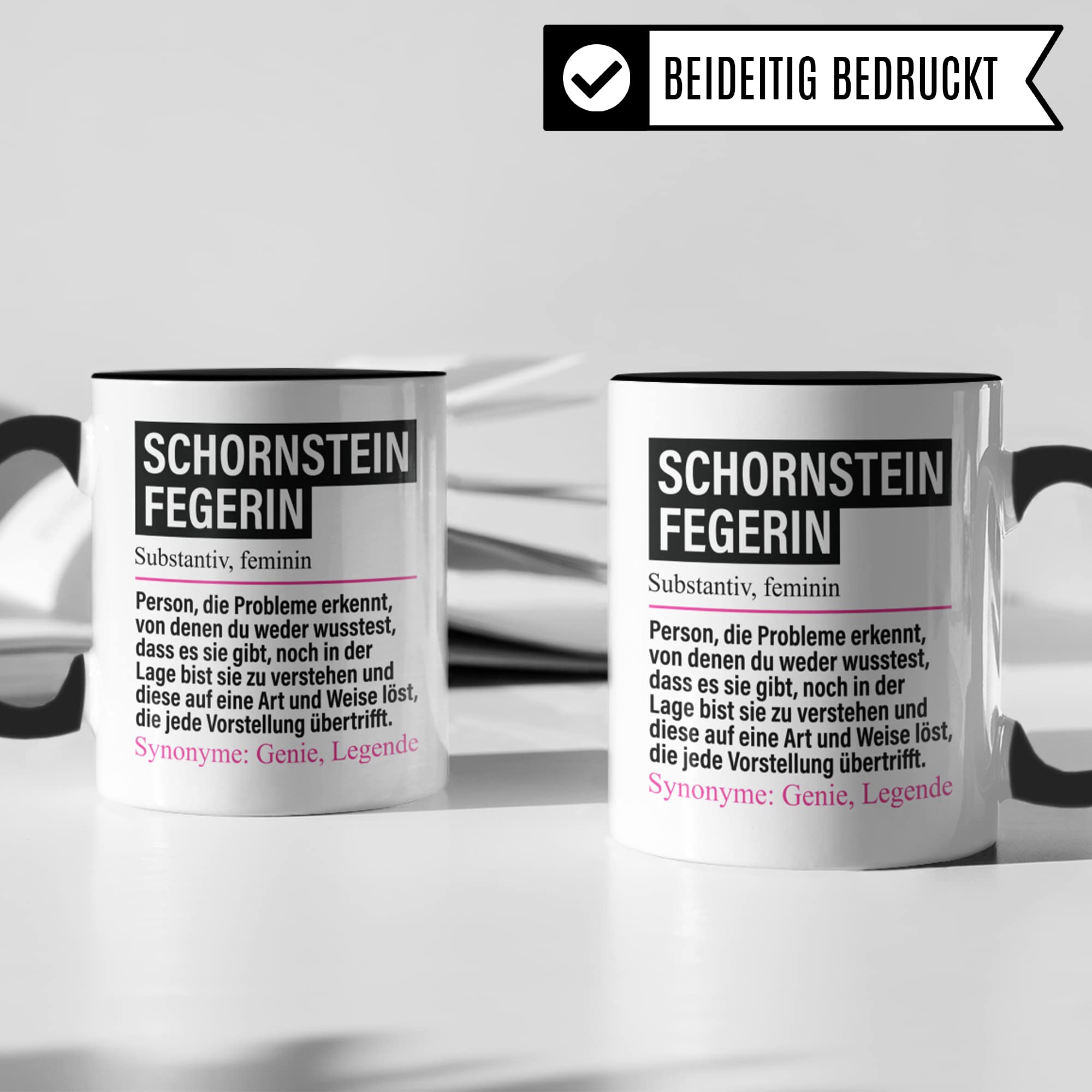 Tasse Schornsteinfegerin lustig, Schornsteinfegerin Geschenk Beruf, Spruch Kaffeebecher Kaminkehrerin Geschenkidee, Beruf Kaminfegerin Kaffee-Tasse Teetasse Becher