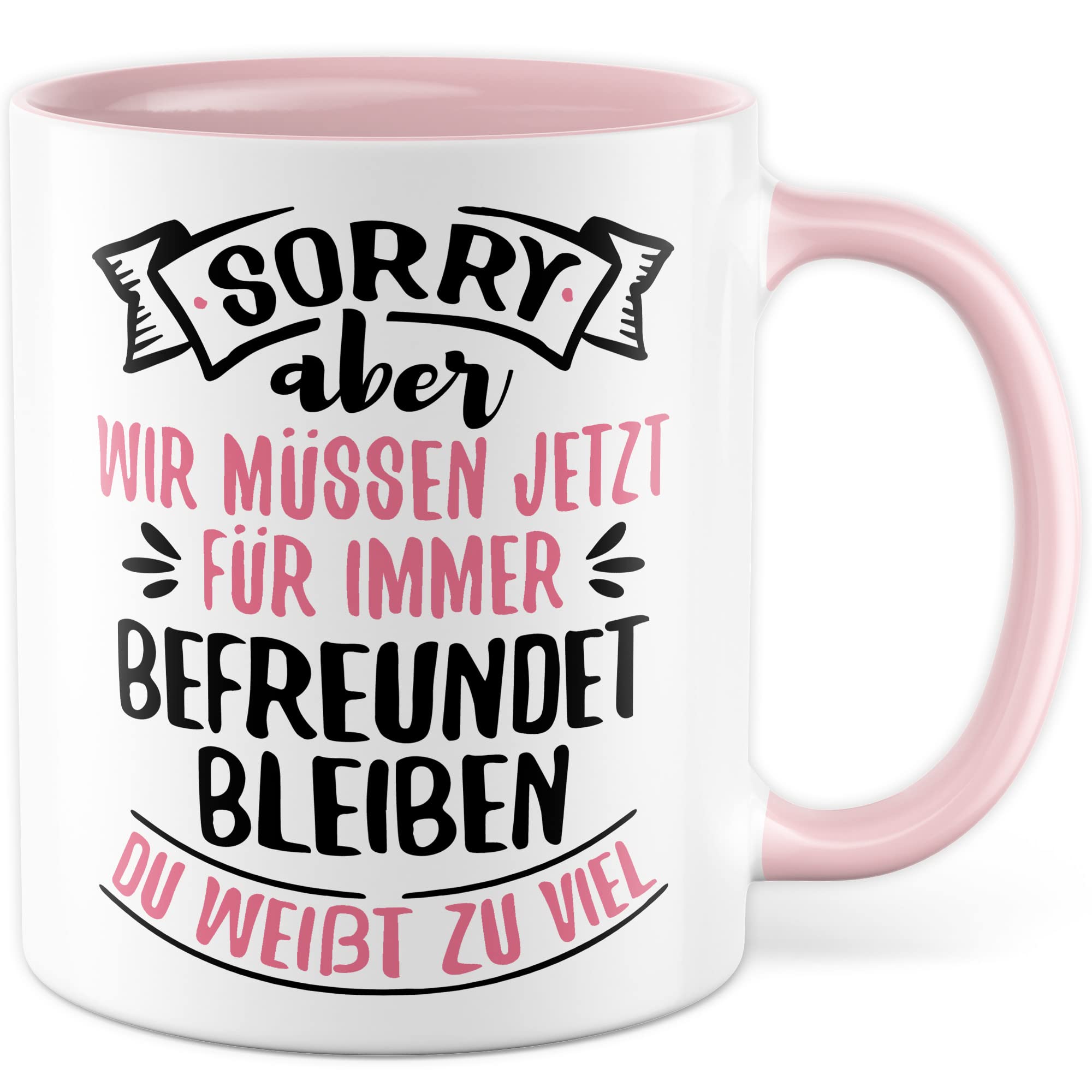 Abschied Tasse Abschiedsgeschenk Kaffeetasse Du weißt zu viel Spruch lustiger Kaffee-Becher Jobwechsel Kollege Kollegin Ruhestand Geschenkidee Rente Geschenk Humor Freunde bleiben