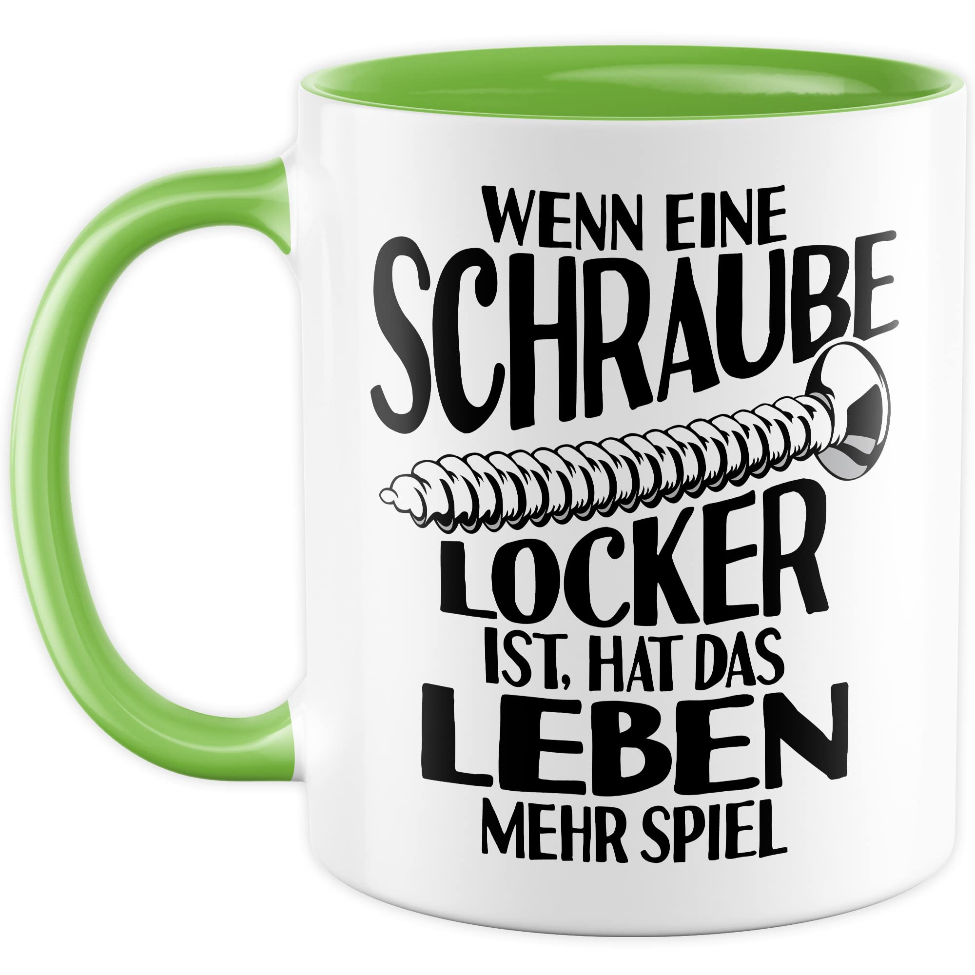 Handwerker Tasse Schrauben Kaffeetasse Mechatroniker Kaffee-Becher Schraube locker Männer Teetasse Geschenk Werkstadt Geschenkidee