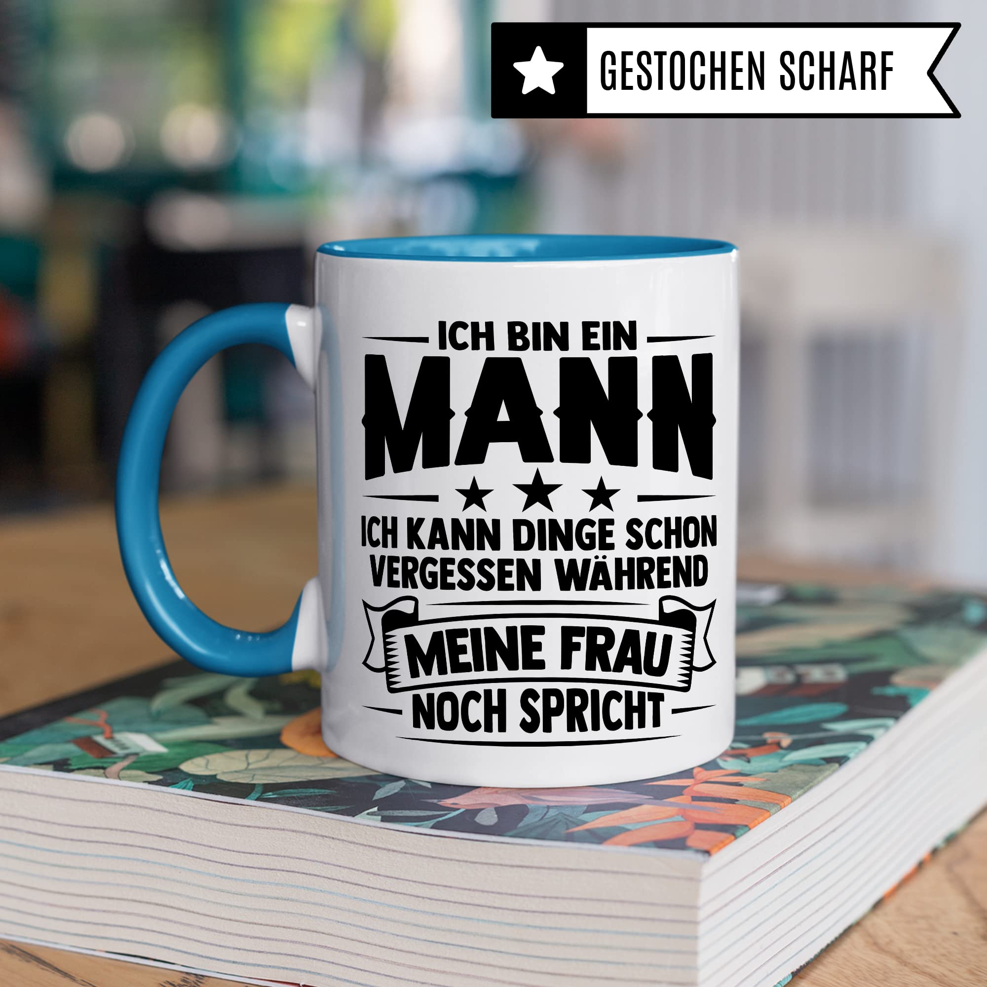 Tasse Ehemann, Ich bin ein Mann Ich kann Dinge schon vergessen während meine Frau noch spricht Geschenk Kaffee-Becher Geschenkidee Ehemänner Kaffeetasse mit Spruch lustig Teetasse