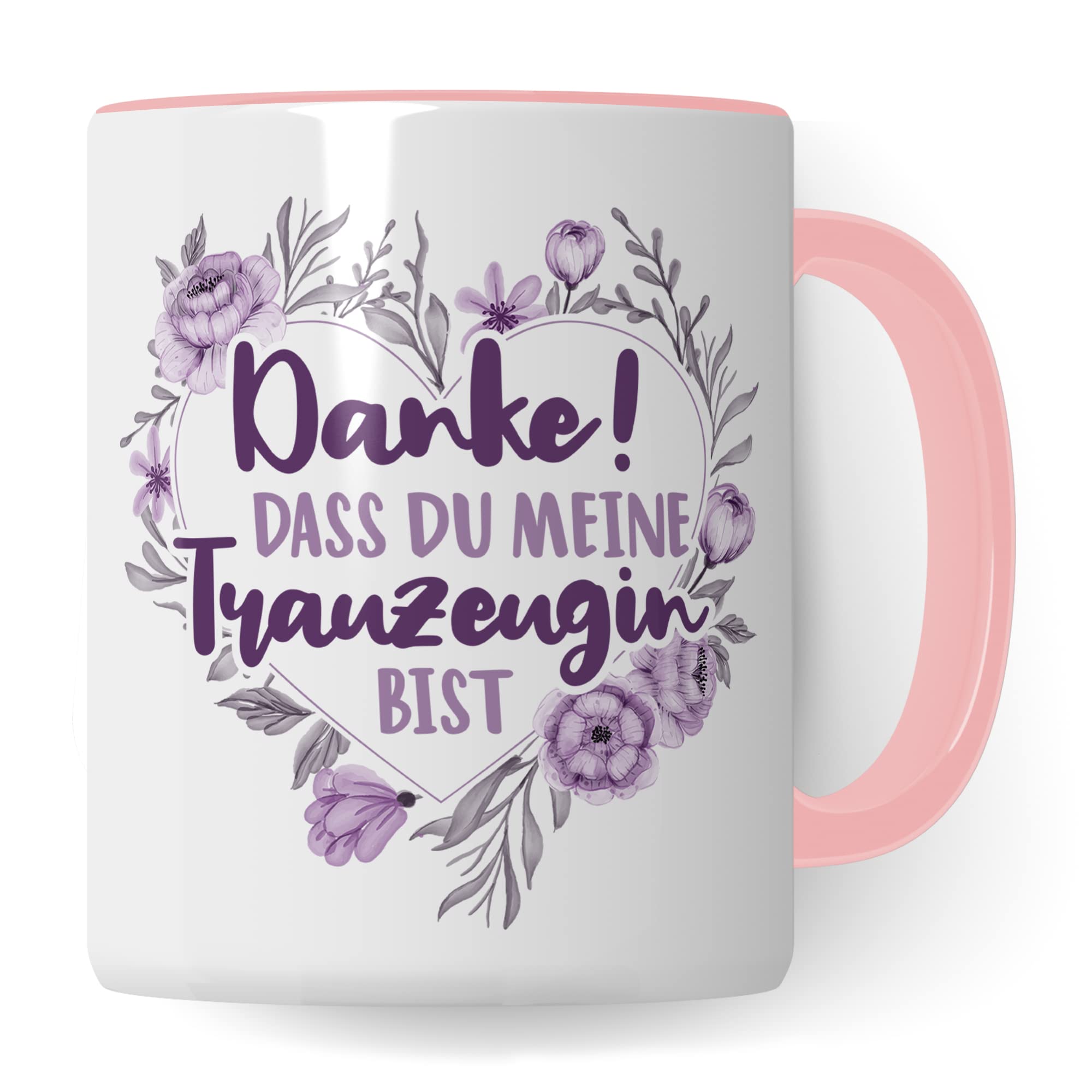 Trauzeugin Tasse DANKE! Dass du meine Trauzeugin bist Spruch Geschenk Trauzeugin süßes Motiv schöne Geschenkidee Kaffeetasse Teebecher Hochzeit Dankesgeschenk