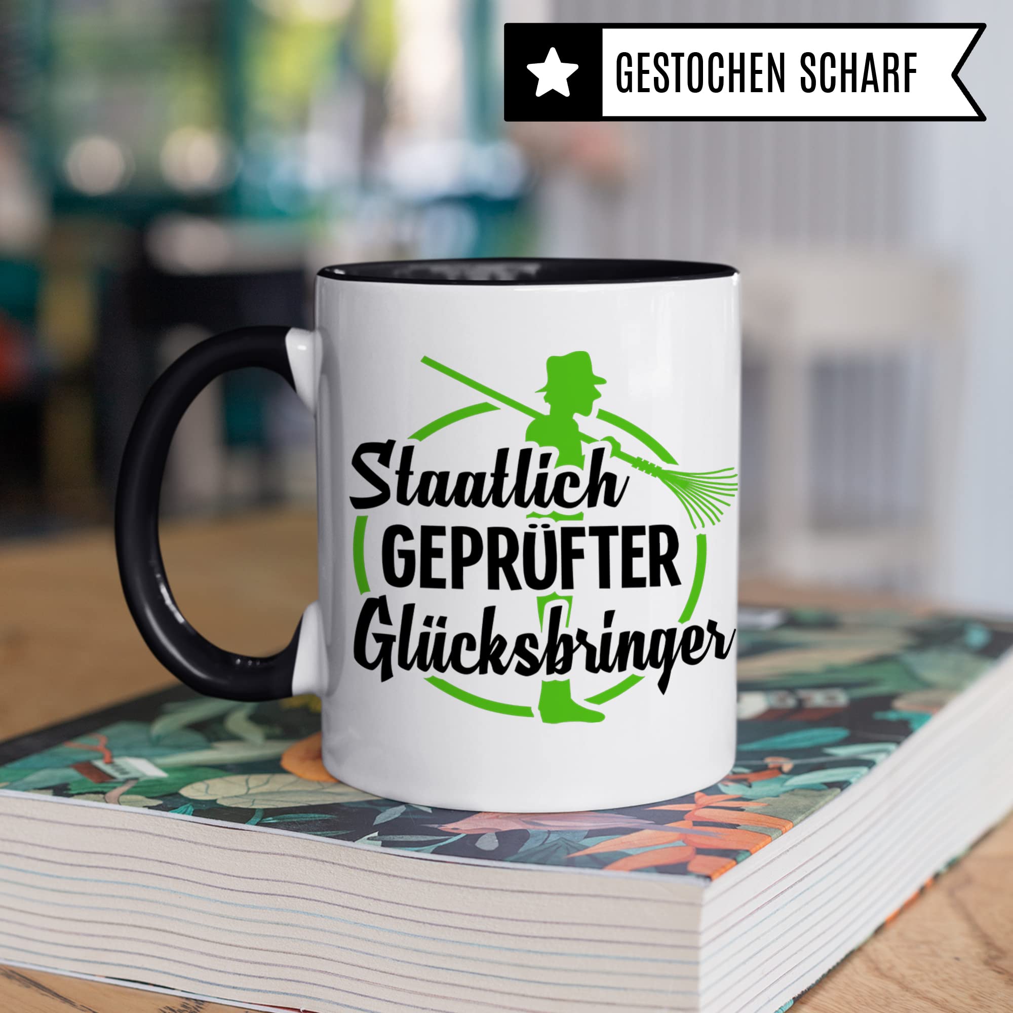 Kaminfeger Tasse Geschenkidee, Kaminkehrer Geschenk, Kaffeebecher mit Spruch lustig, Kaffeetasse Humor Witz Geschenkidee für Schornsteinfeger, Meister Teetasse