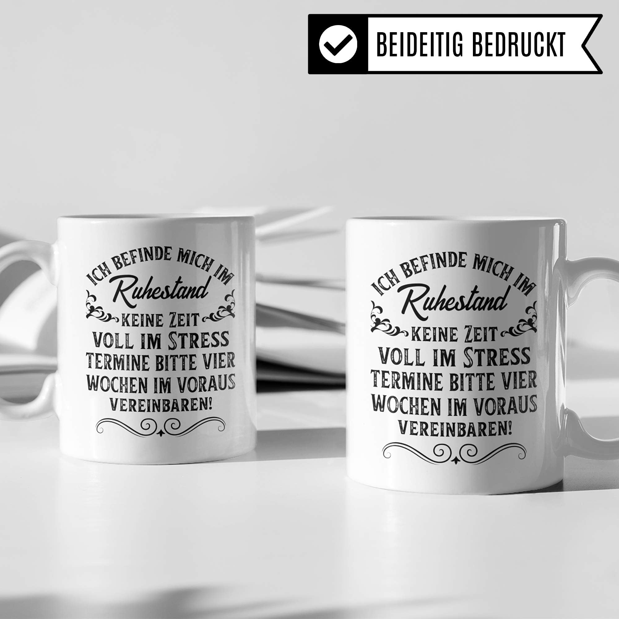 Pagma Druck Rentner Tasse, Geschenke zur Rente, Kaffeebecher Rentenbeginn Pension Rentnerin Spruch, Renteneintritt Geschenk Becher Mann & Frau