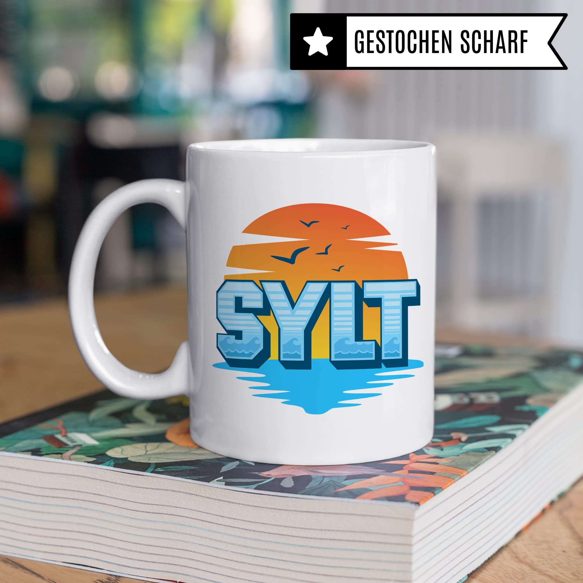 Sylt Tasse Kaffee-Tasse Kaffee-Becher Geschenkidee für Syltliebhaber Geschenk Syltfan Tasse Insel Sylt