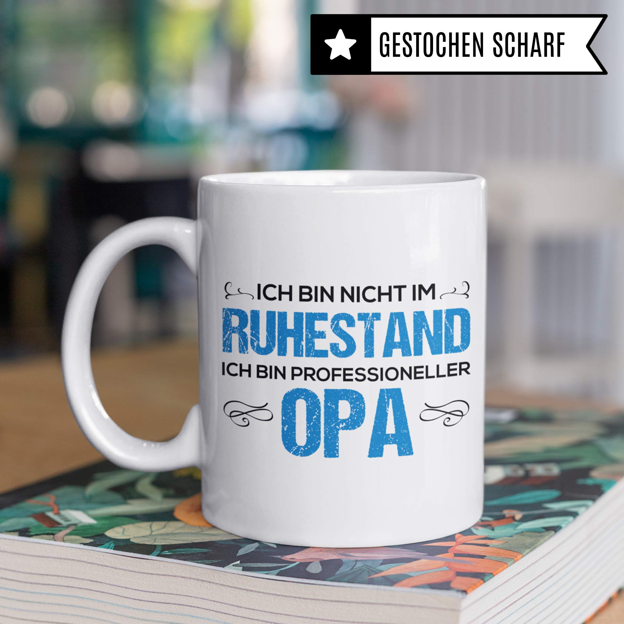 Pagma Druck Opa Rentner Tasse, Witzige Geschenke zum Ruhestand, Rente Becher Pensionierung Geschenk Renteneintritt, Rentenbeginn Pension Großvater Spruch Kaffeetasse Geschenkidee Abschiedsgeschenk