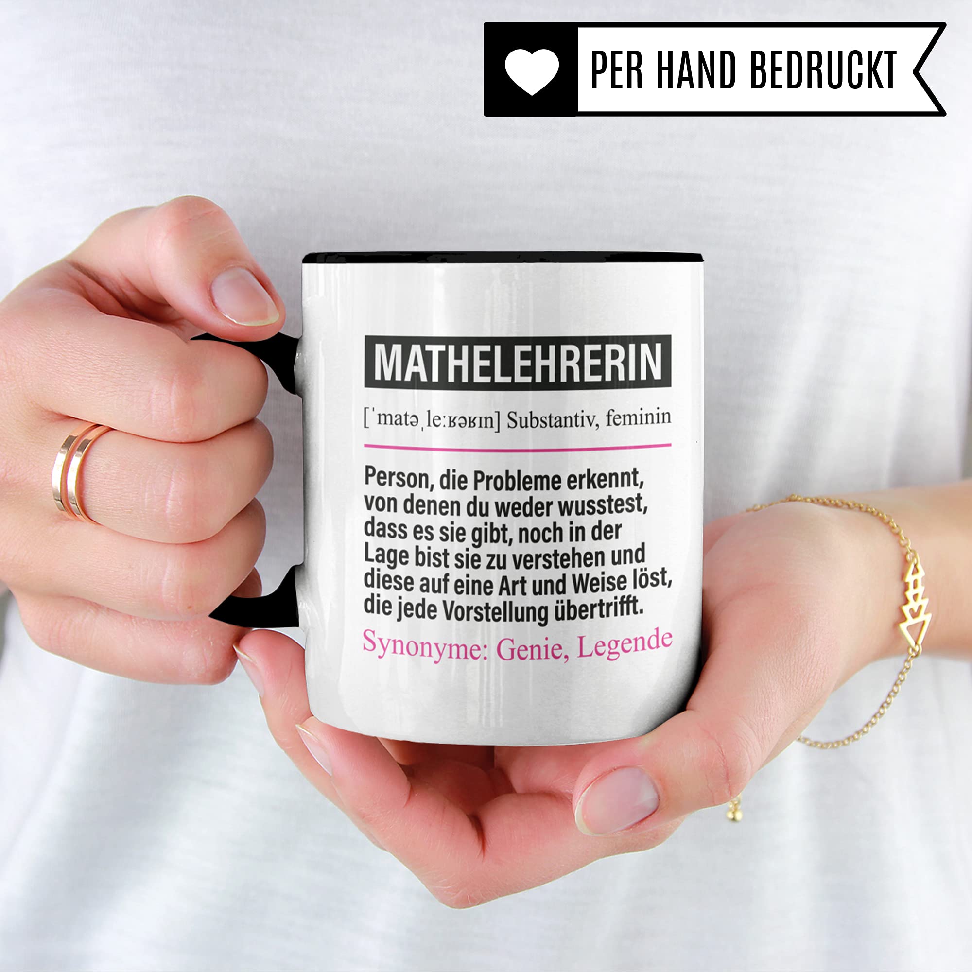 Mathelehrerin Tasse lustig, Mathe Lehrerin Geschenk Beruf, Spruch Mathe-Lehrerin Geschenkidee, Kaffeetasse Beruf Mathematik Referendarin Kaffeebecher Teetasse Becher