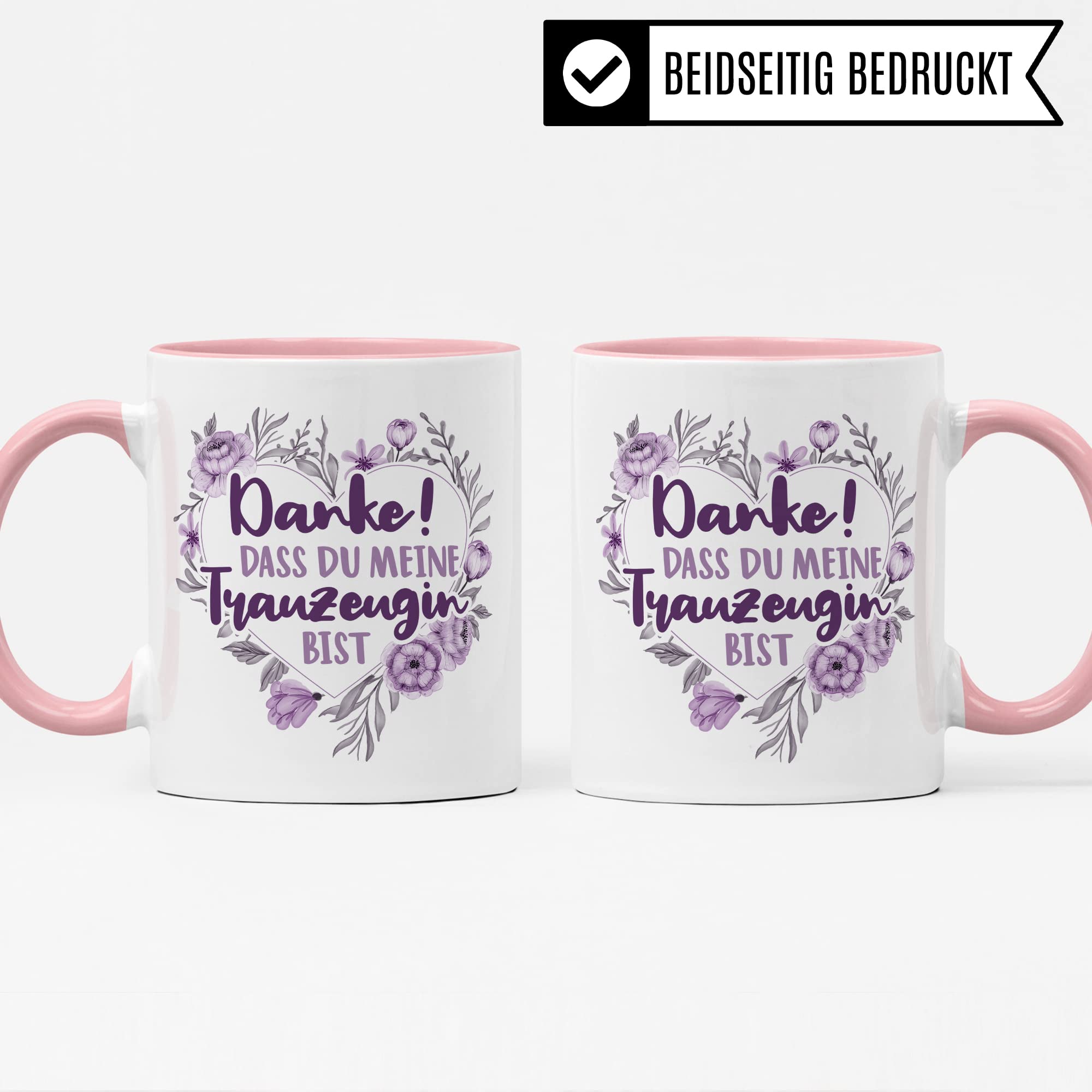 Trauzeugin Tasse DANKE! Dass du meine Trauzeugin bist Spruch Geschenk Trauzeugin süßes Motiv schöne Geschenkidee Kaffeetasse Teebecher Hochzeit Dankesgeschenk