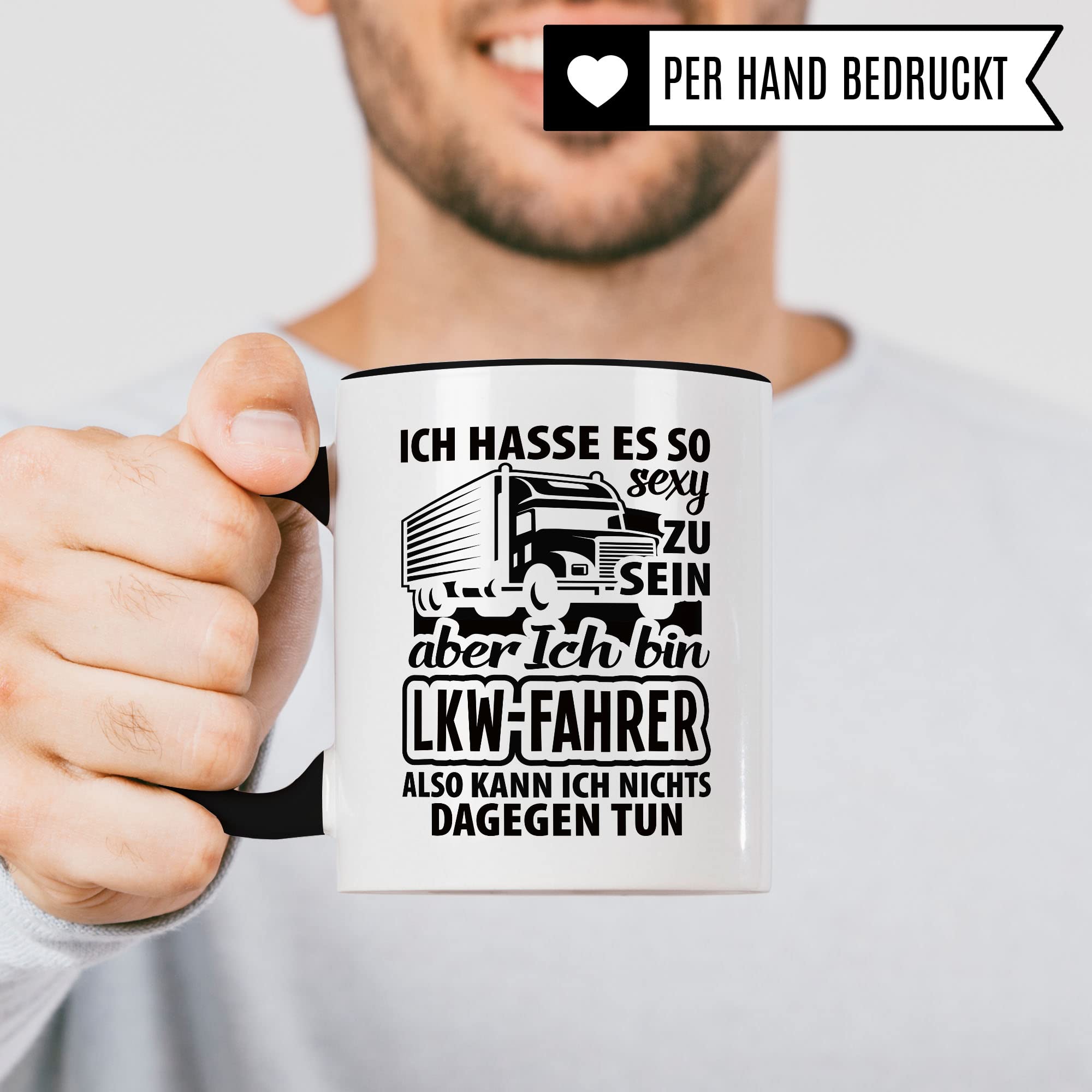 LKW-Fahrer Tasse Fernfahrer Geschenk Lastwagen Kaffeebecher Kaffeetasse Humor Witz Geschenkidee für Lastwagenfahrer Trucker Becher